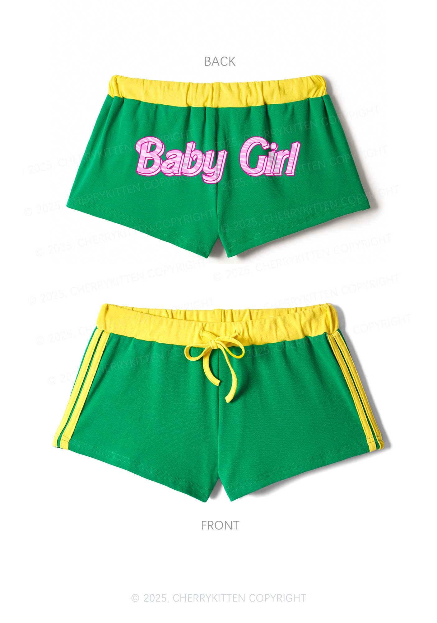 Baby Girl Y2K Drawstring Mini Shorts Cherrykitten - Image 6