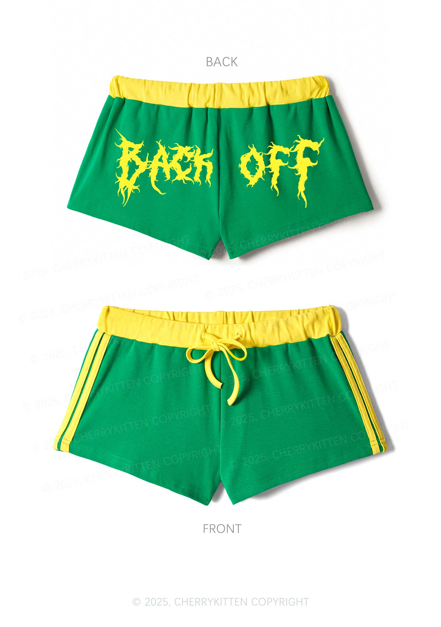 Back Off Y2K Drawstring Mini Shorts Cherrykitten - Image 6