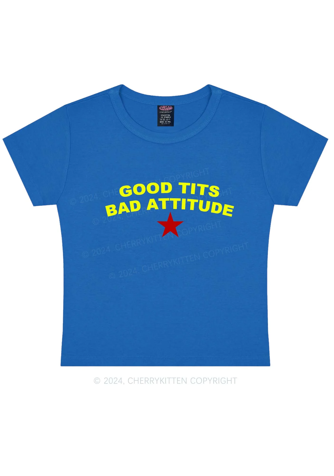 Bad Attitude Y2K Baby Tee Cherrykitten - Image 8