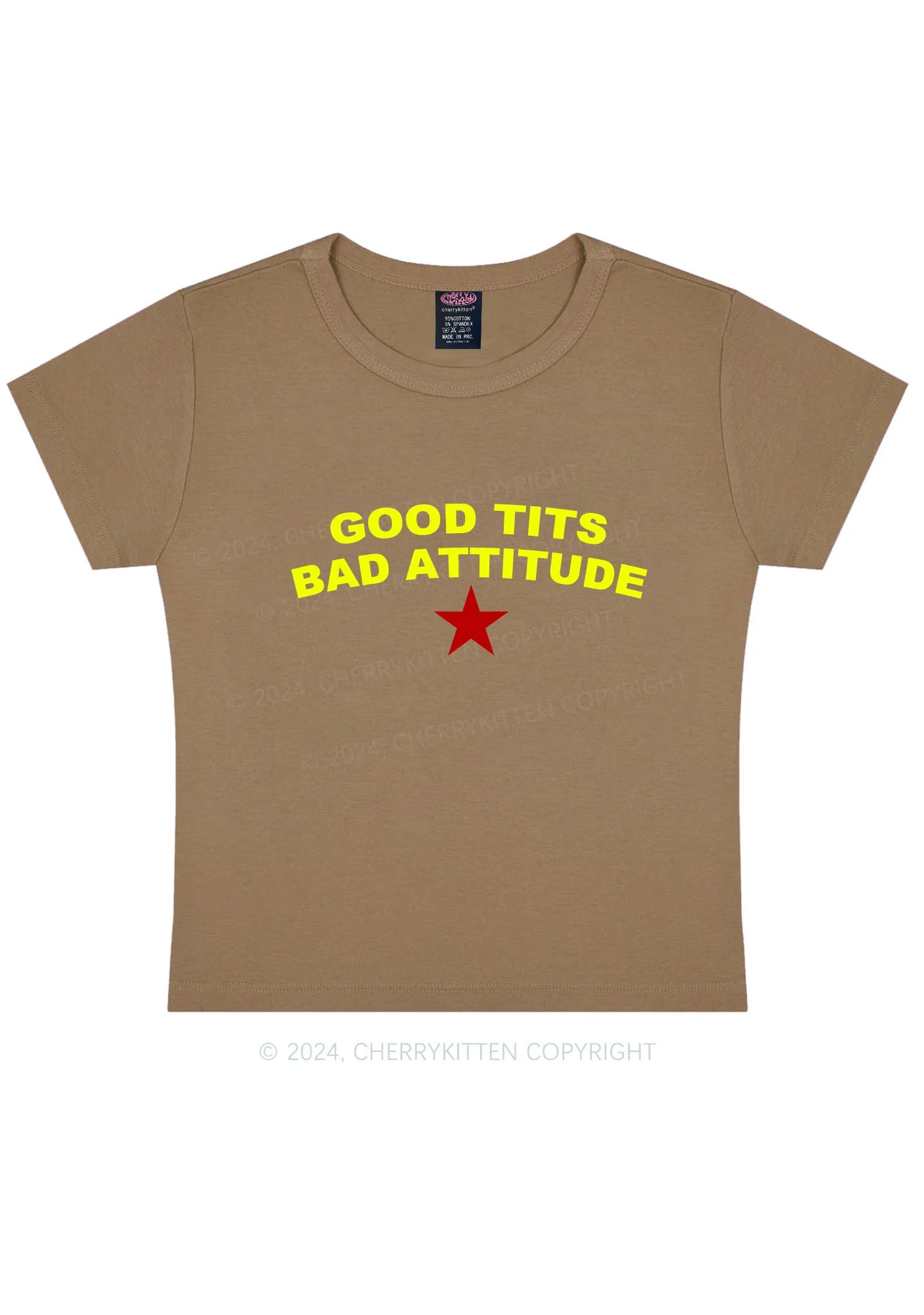 Bad Attitude Y2K Baby Tee Cherrykitten - Image 9