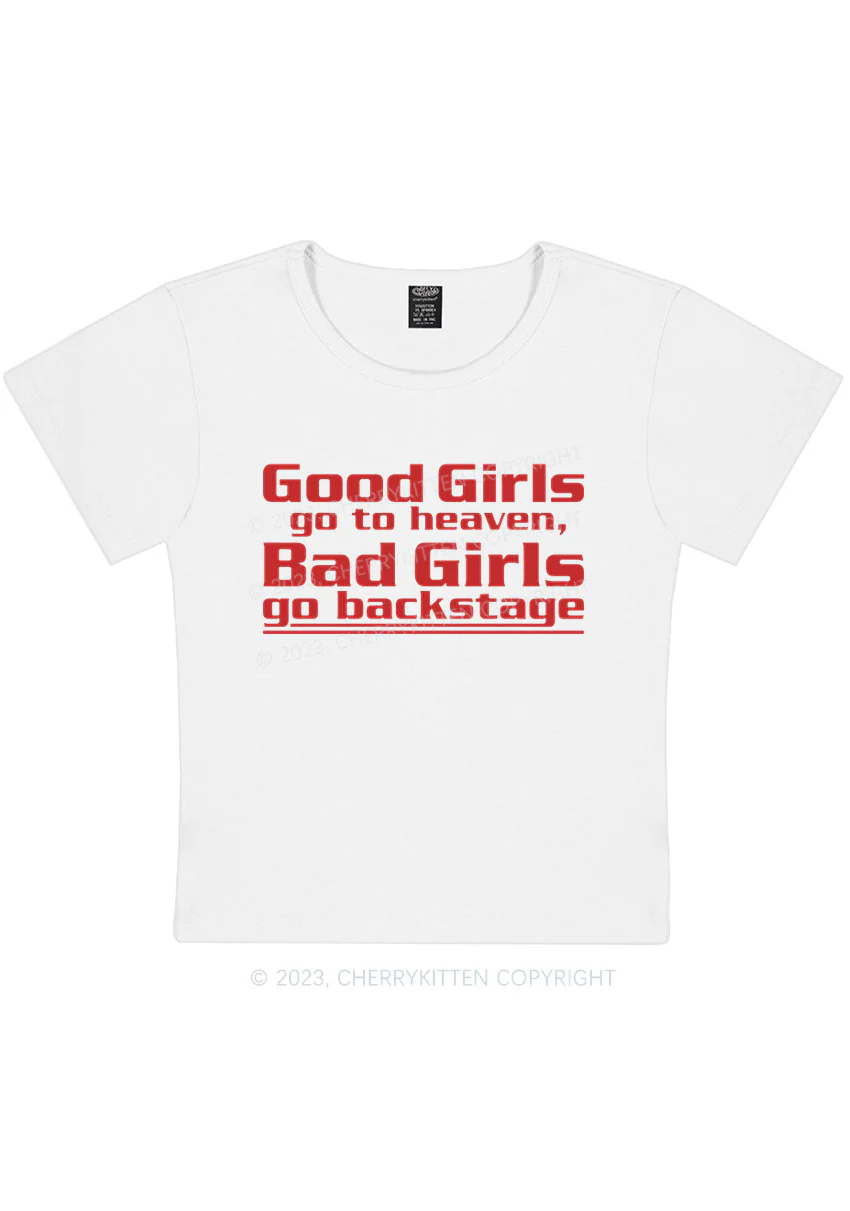 Bad Girls Go Backstage Y2K Baby Tee Cherrykitten - Image 3