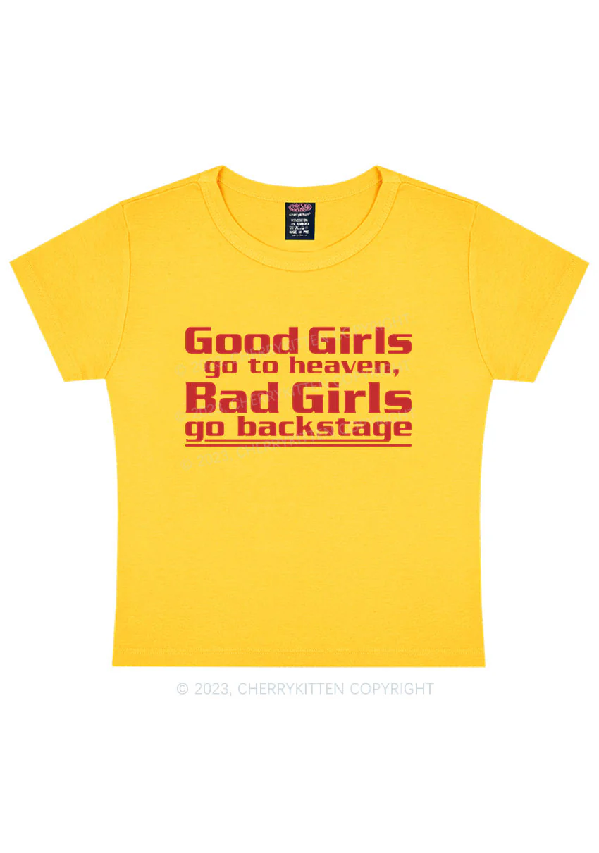 Bad Girls Go Backstage Y2K Baby Tee Cherrykitten - Image 4