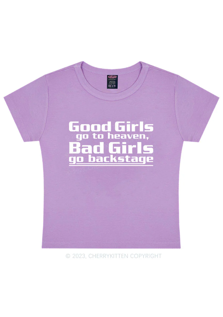 Bad Girls Go Backstage Y2K Baby Tee Cherrykitten - Image 7