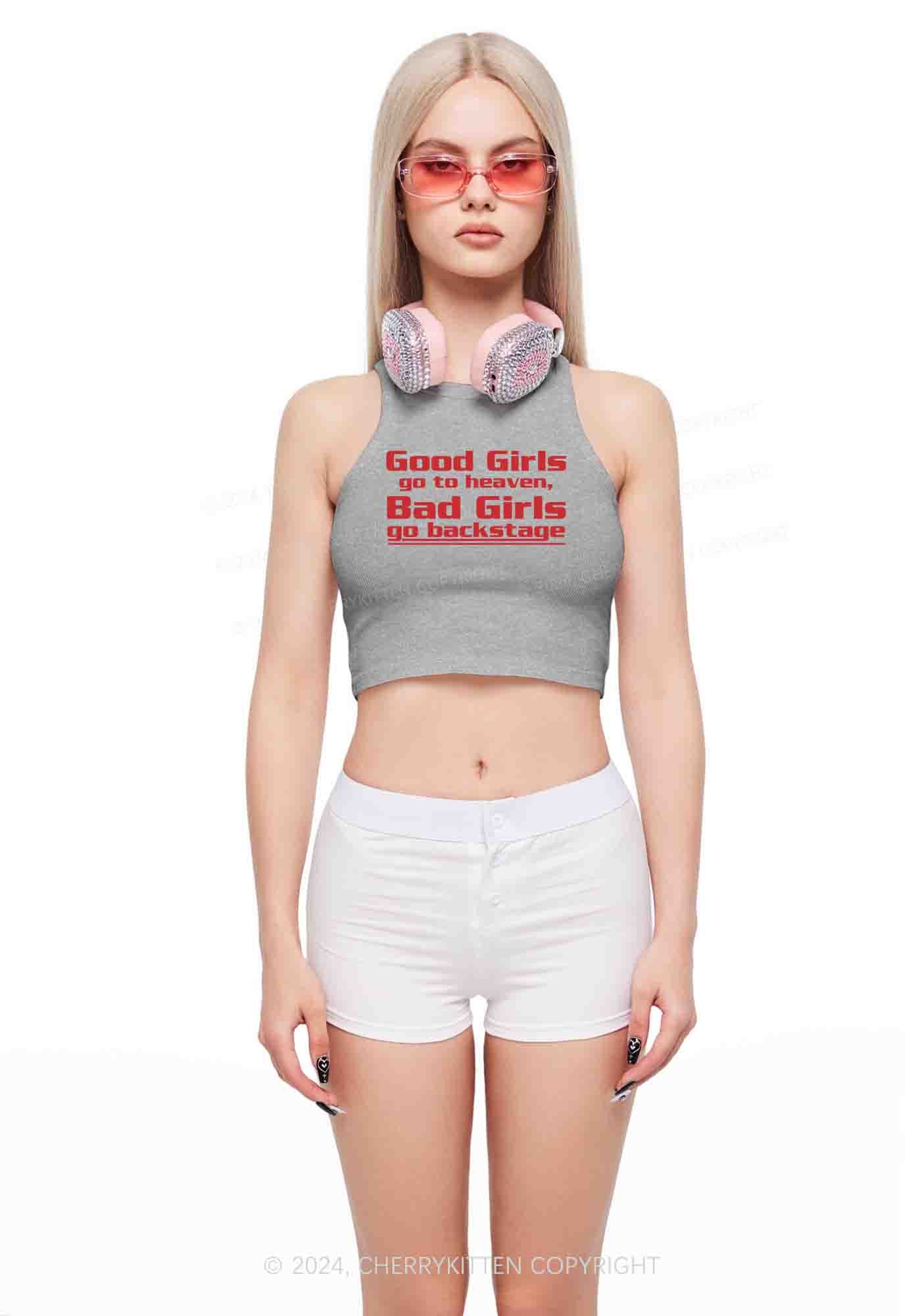 Bad Girls Go Backstage Y2K Crop Tank Top Cherrykitten - Image 2