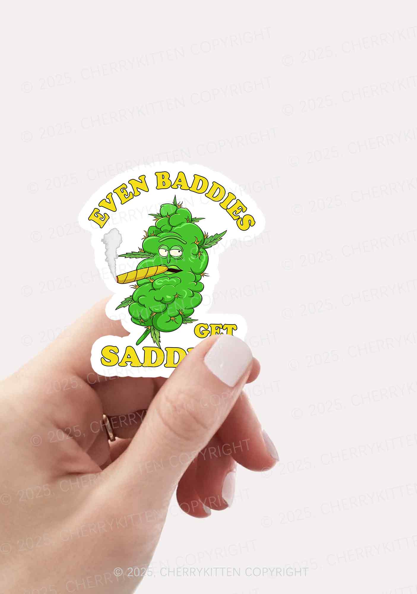 Baddie Smoker 1Pc Y2K Sticker Cherrykitten - Image 2