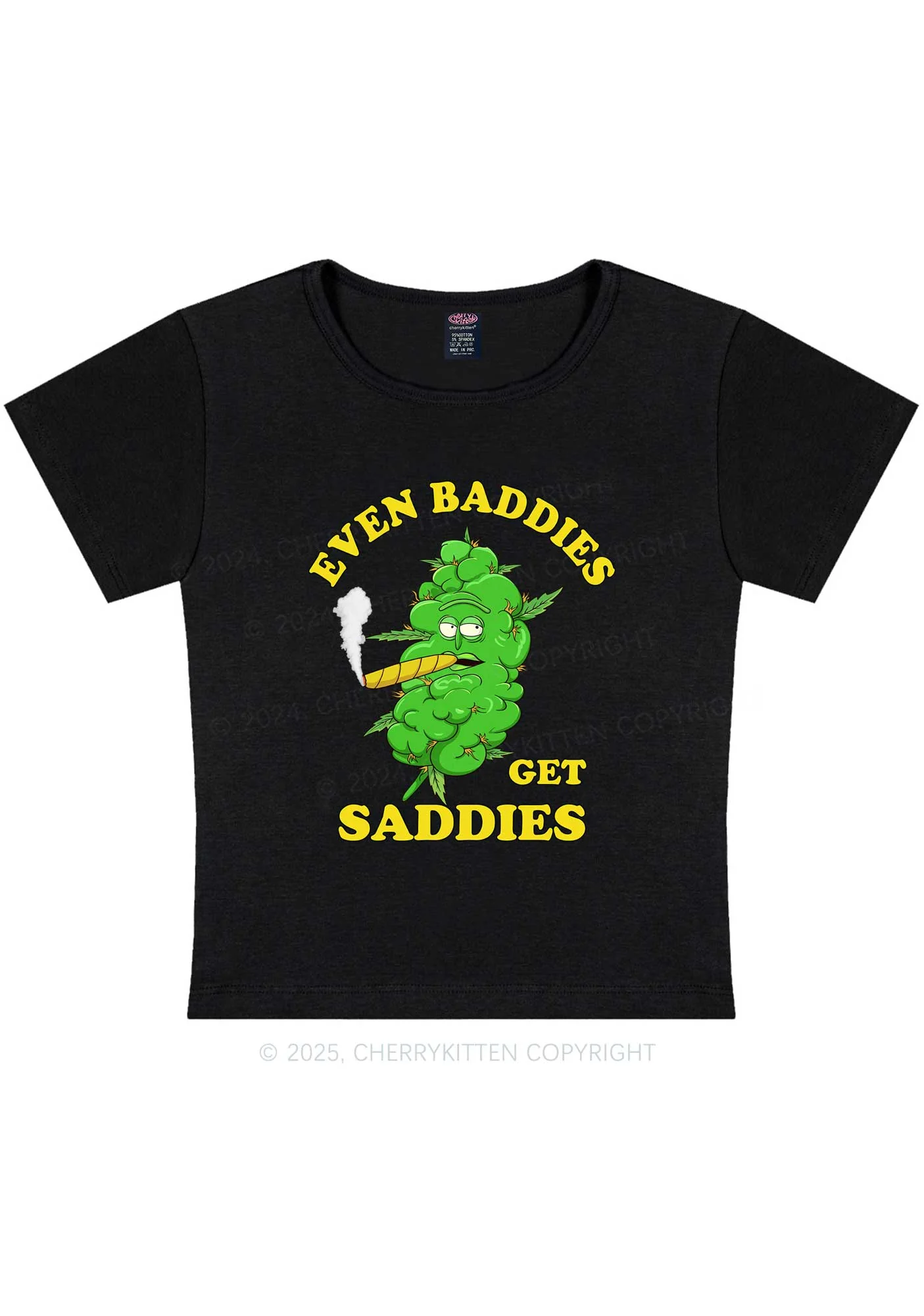 Baddie Smoker Y2K Baby Tee Cherrykitten - Image 3