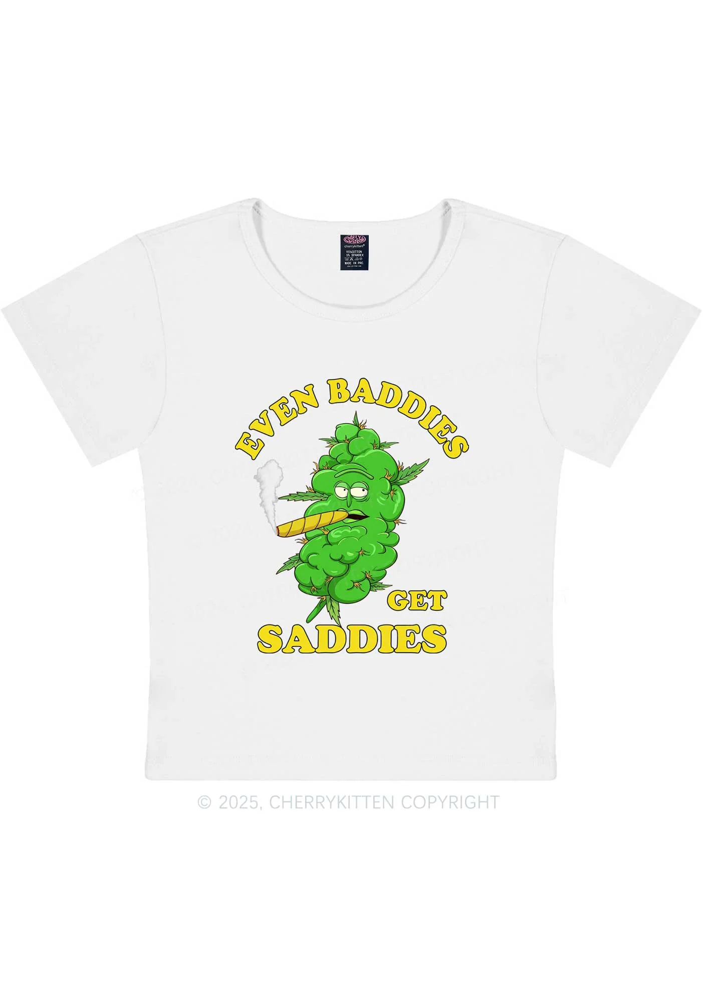 Baddie Smoker Y2K Baby Tee Cherrykitten - Image 5