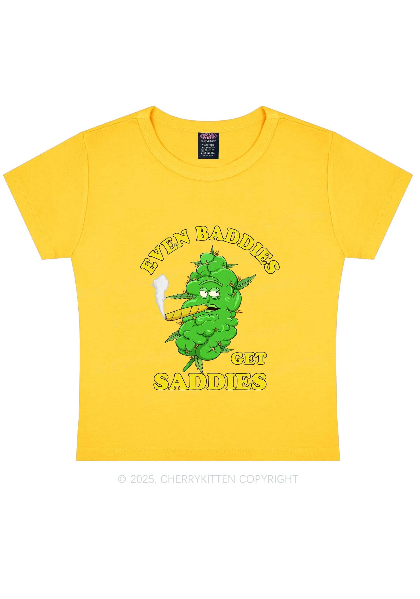 Baddie Smoker Y2K Baby Tee Cherrykitten - Image 9