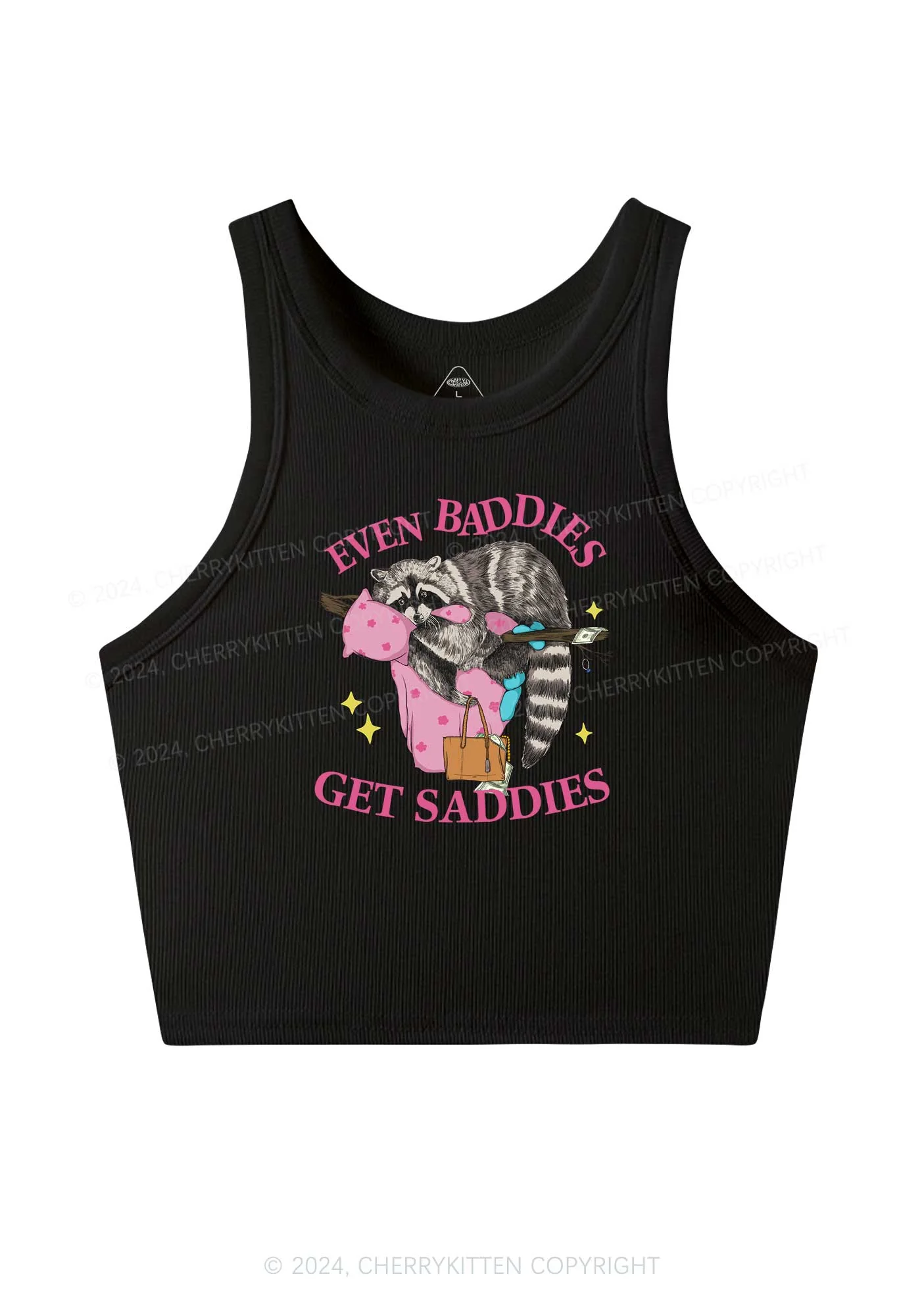 Baddies Get Saddies Y2K Crop Tank Top Cherrykitten - Image 3