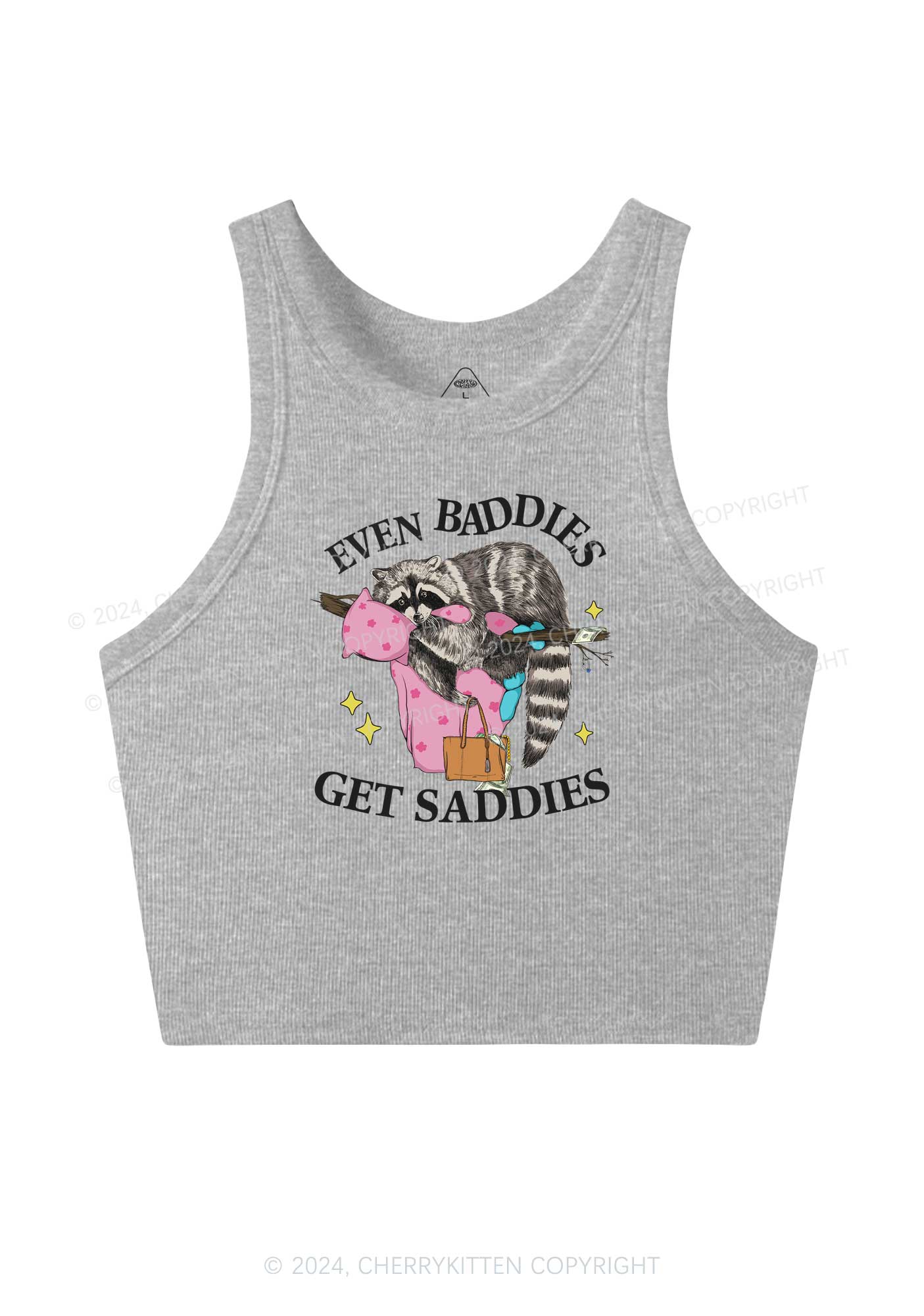 Baddies Get Saddies Y2K Crop Tank Top Cherrykitten - Image 4