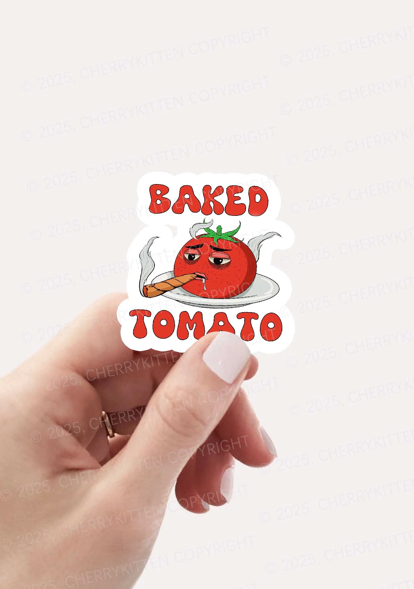Baked Tomato 1Pc Y2K Sticker Cherrykitten - Image 2