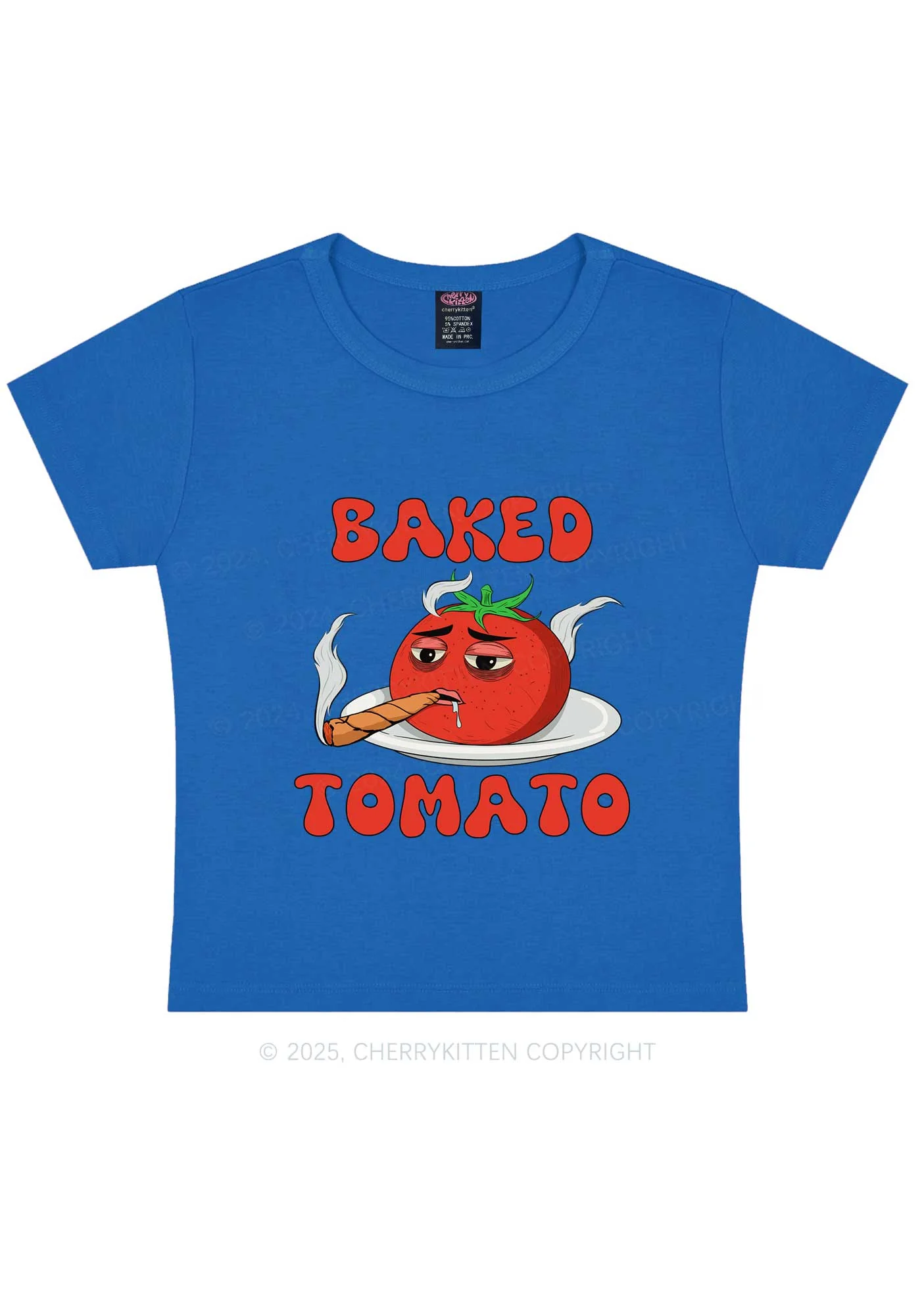 Baked Tomato Y2K Baby Tee Cherrykitten - Image 11