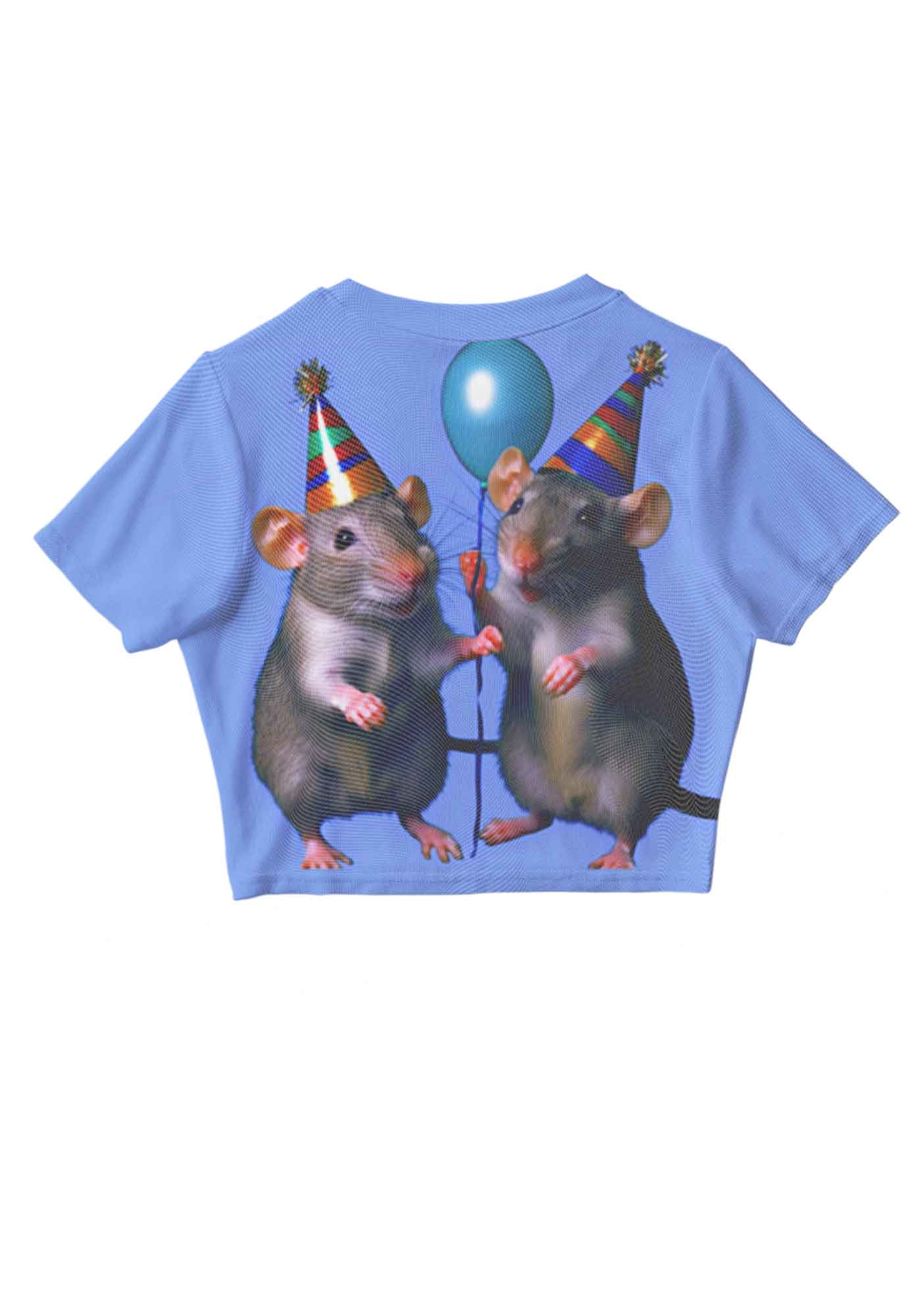 Balloon Party Rats Y2K Mesh Crop Top Cherrykitten - Image 3