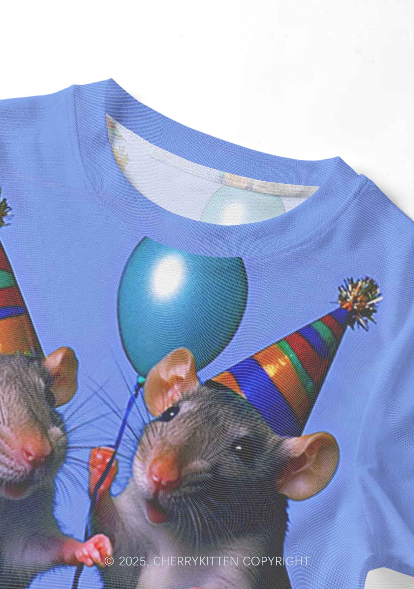 Balloon Party Rats Y2K Mesh Crop Top Cherrykitten - Image 4