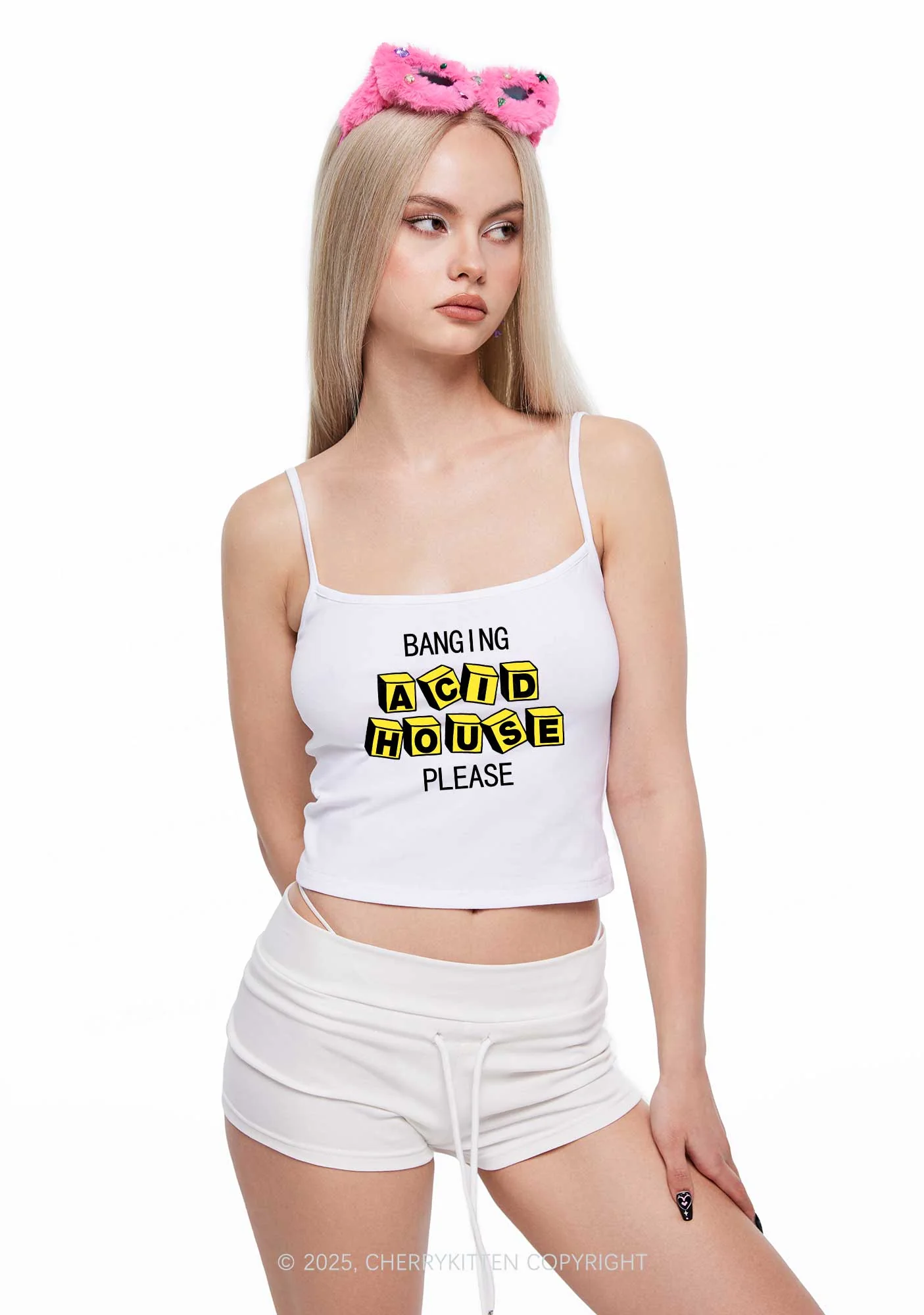 Banging Acid House Y2K Spaghetti Strap Cami Cherrykitten - Image 2