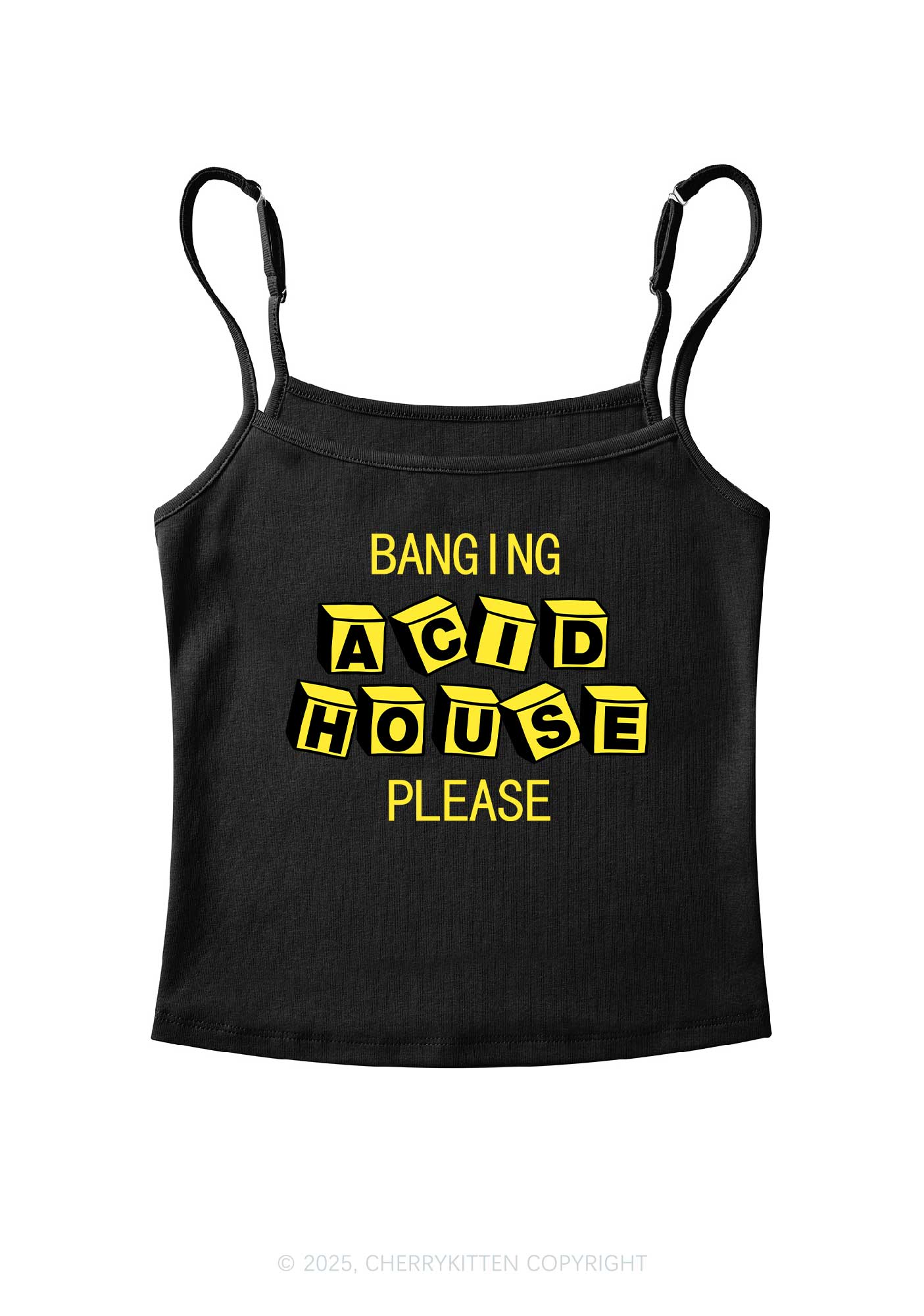 Banging Acid House Y2K Spaghetti Strap Cami Cherrykitten - Image 4