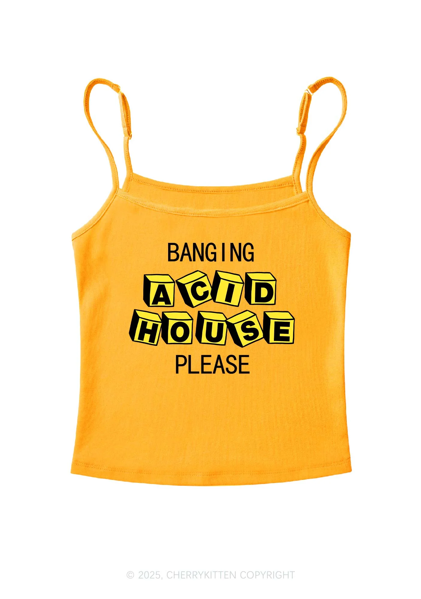 Banging Acid House Y2K Spaghetti Strap Cami Cherrykitten - Image 5