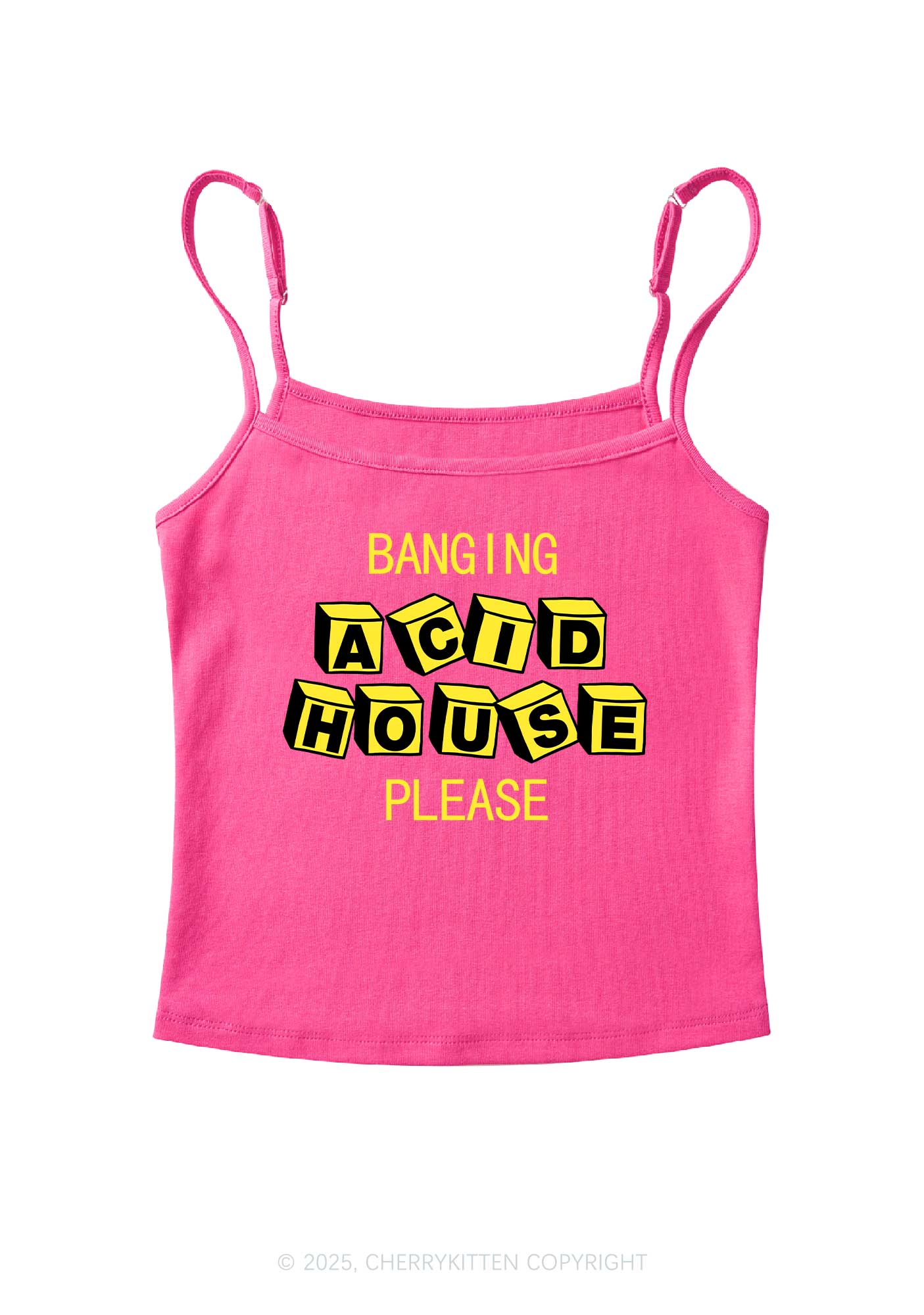 Banging Acid House Y2K Spaghetti Strap Cami Cherrykitten - Image 6