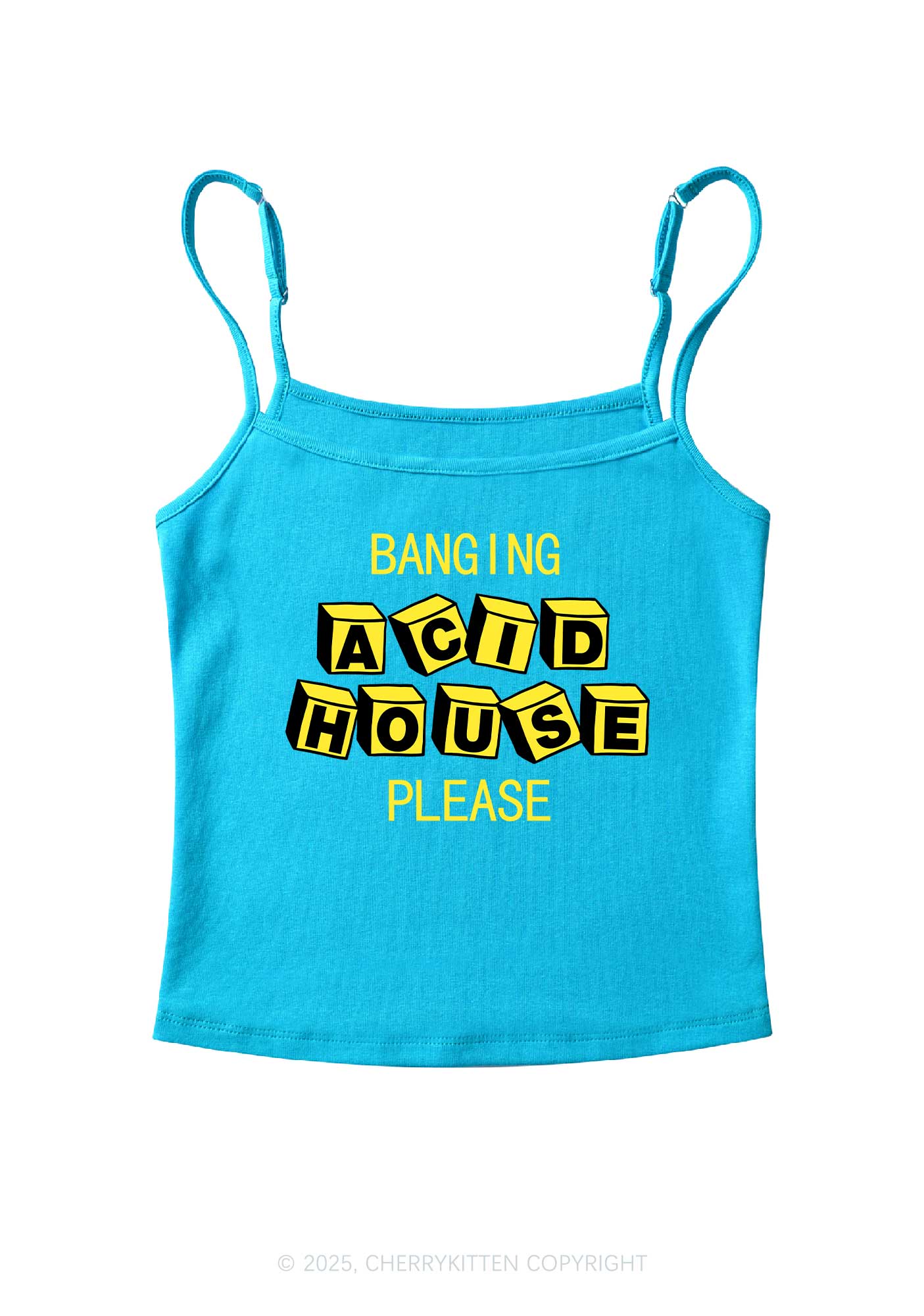 Banging Acid House Y2K Spaghetti Strap Cami Cherrykitten - Image 7