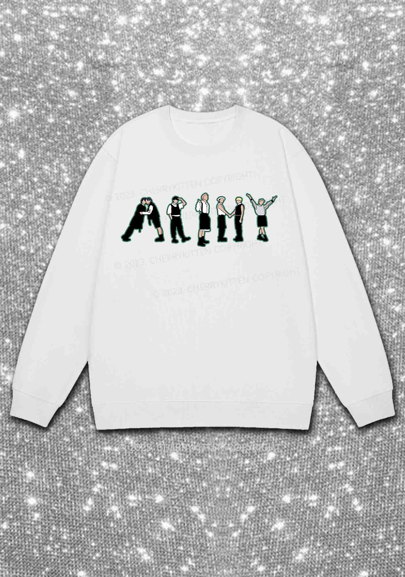 Bangtan Boys Kpop Y2K Sweatshirt Cherrykitten - Image 3