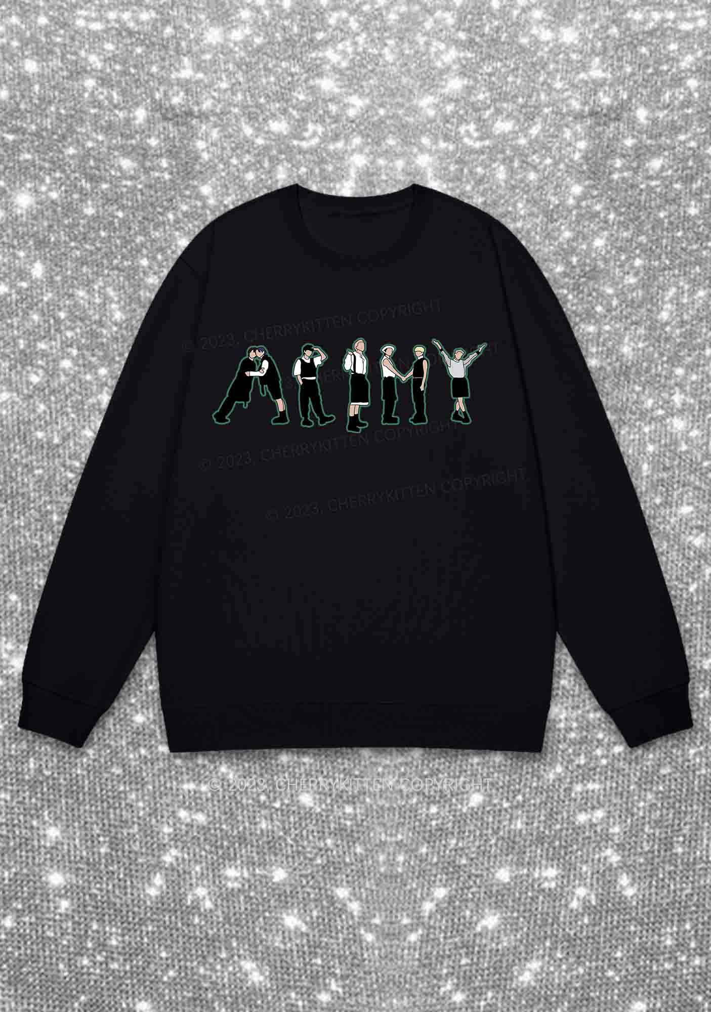 Bangtan Boys Kpop Y2K Sweatshirt Cherrykitten - Image 4