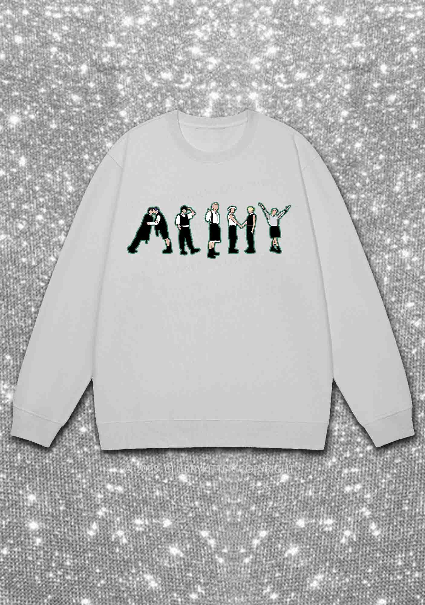 Bangtan Boys Kpop Y2K Sweatshirt Cherrykitten - Image 5