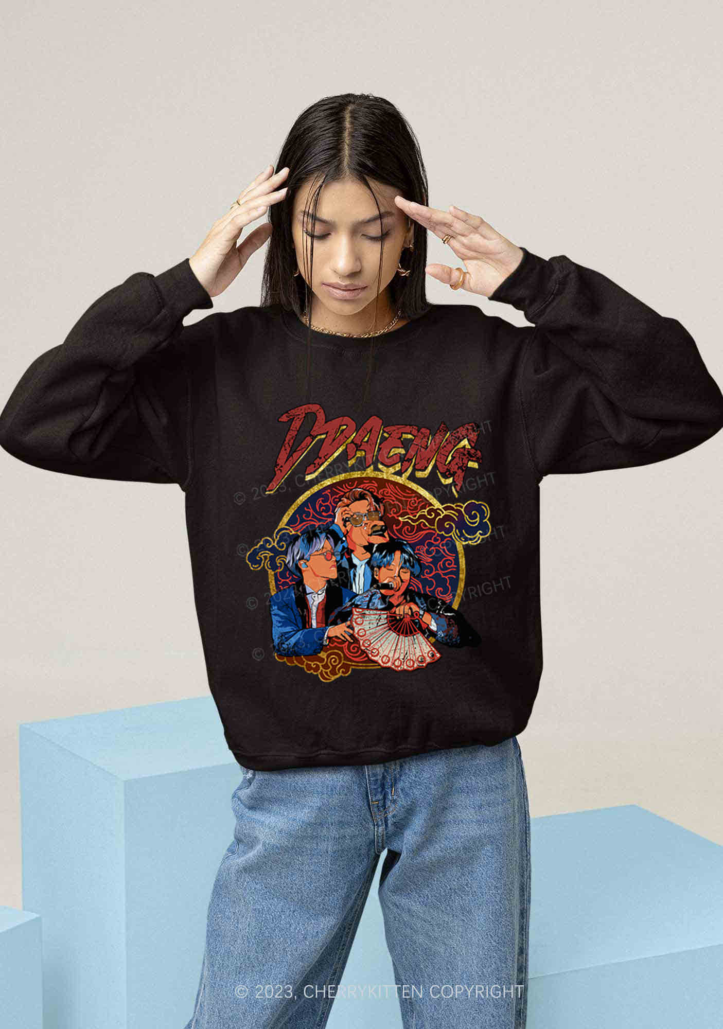 Bangtan Ddaeng Kpop Y2K Sweatshirt Cherrykitten - Image 2