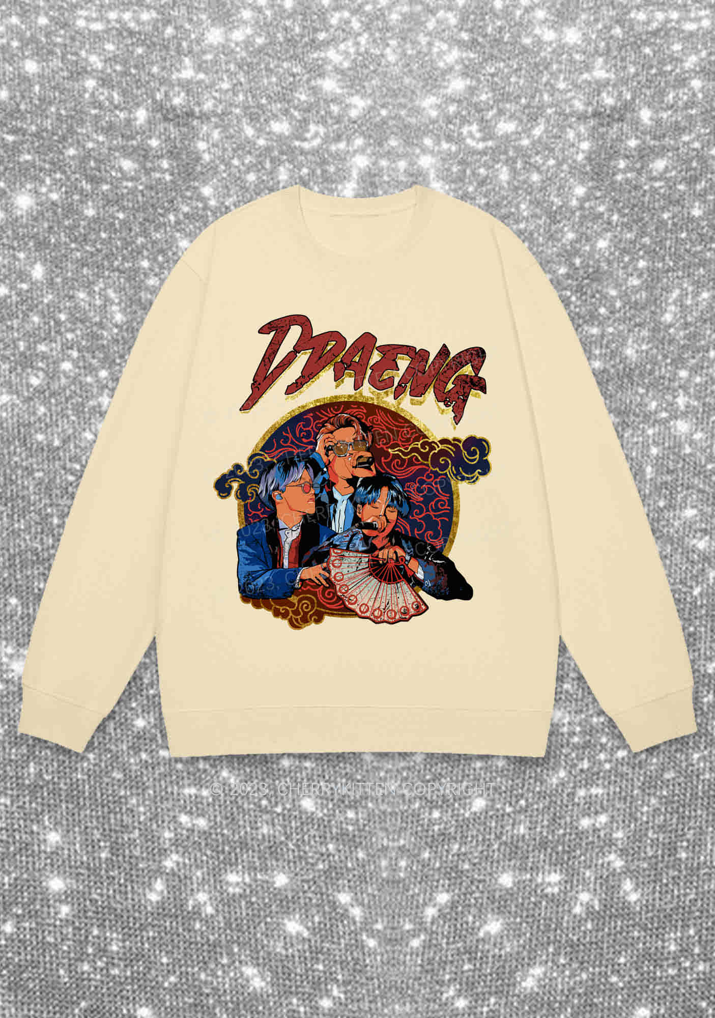 Bangtan Ddaeng Kpop Y2K Sweatshirt Cherrykitten - Image 3