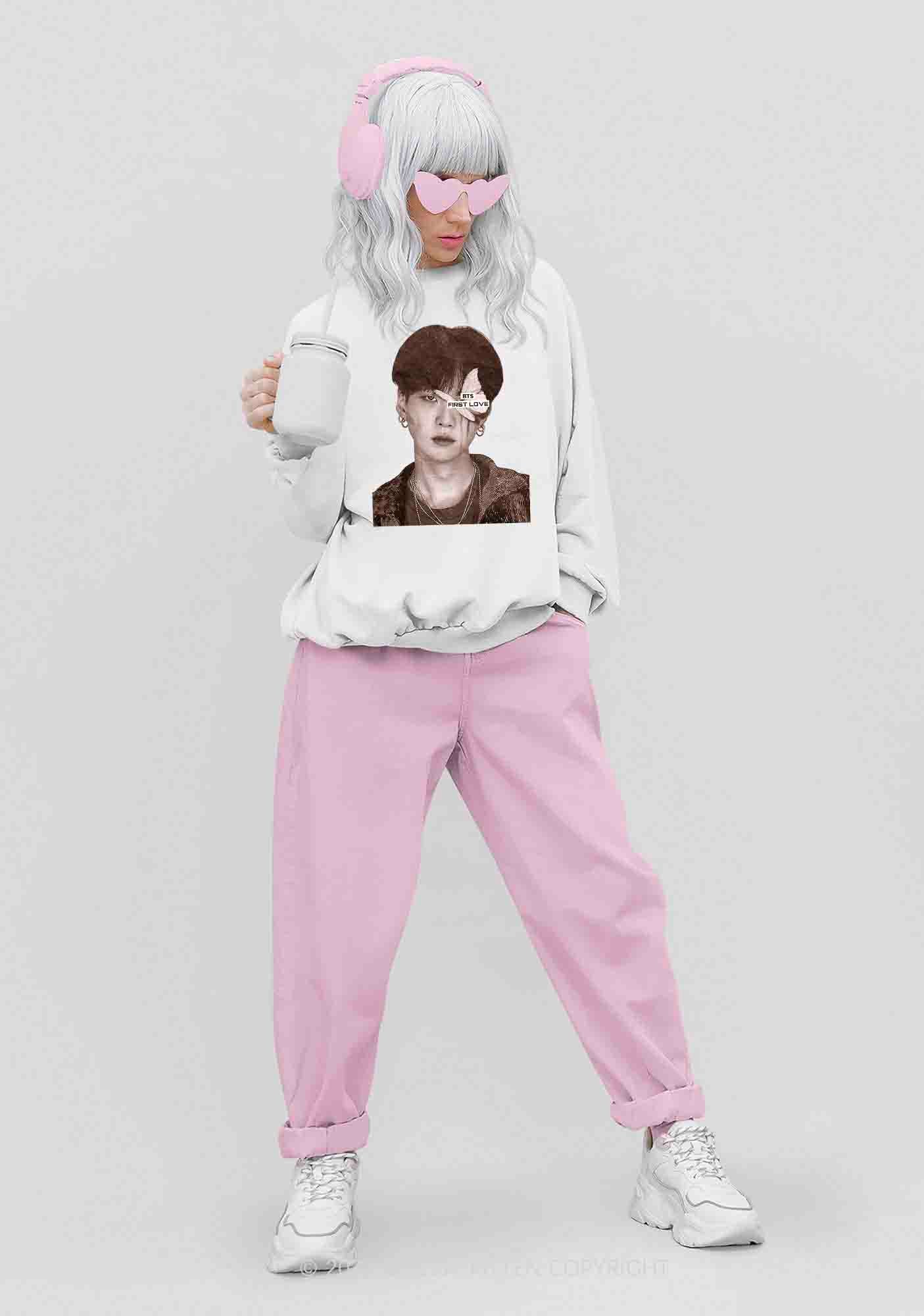 Bangtan First Love Kpop Y2K Sweatshirt Cherrykitten - Image 2