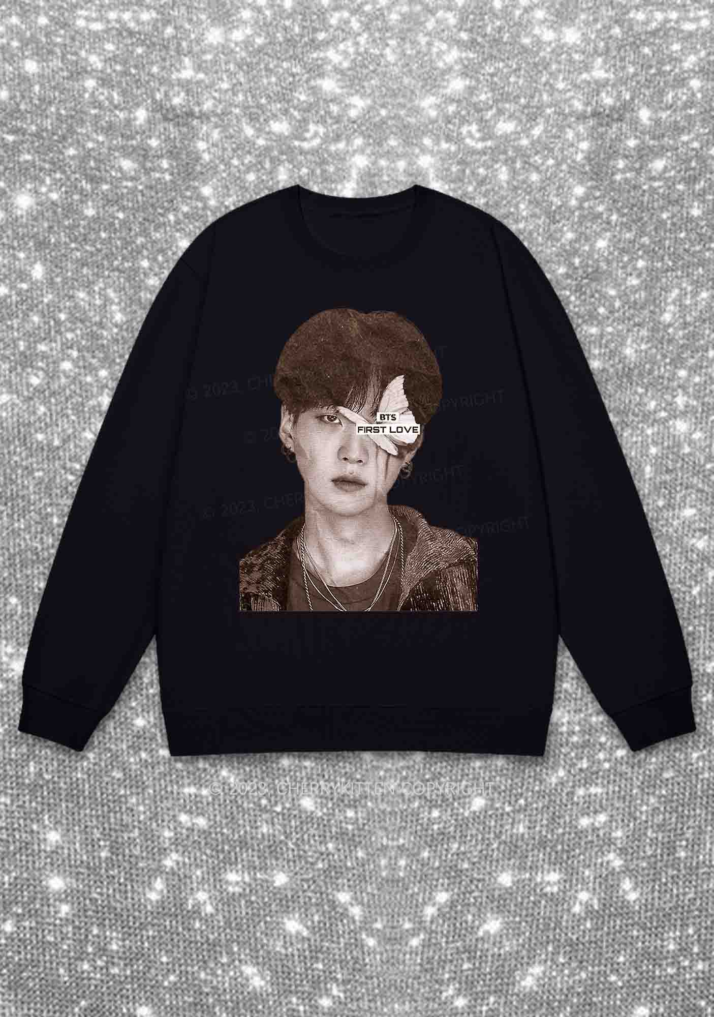 Bangtan First Love Kpop Y2K Sweatshirt Cherrykitten - Image 3