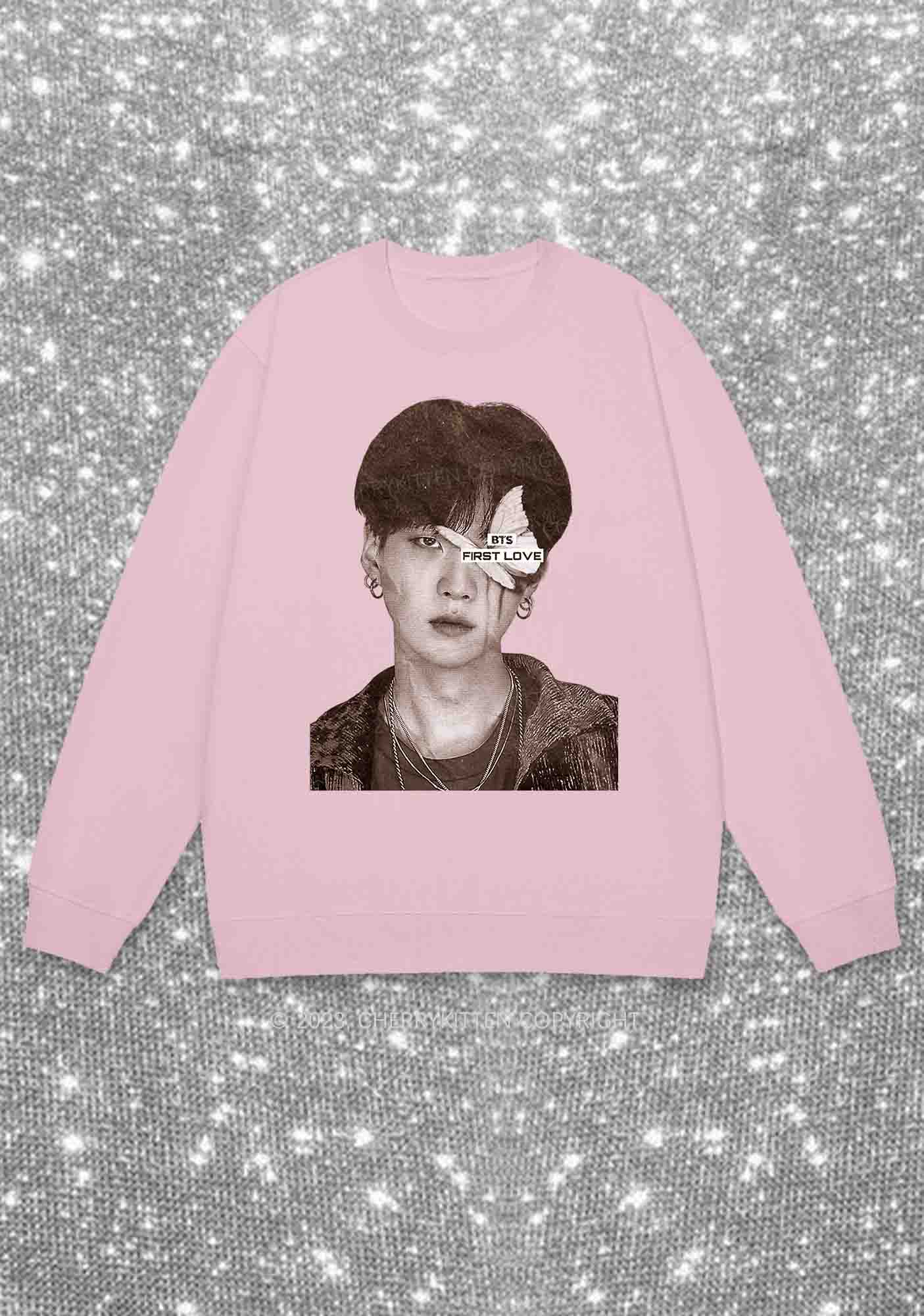 Bangtan First Love Kpop Y2K Sweatshirt Cherrykitten - Image 6