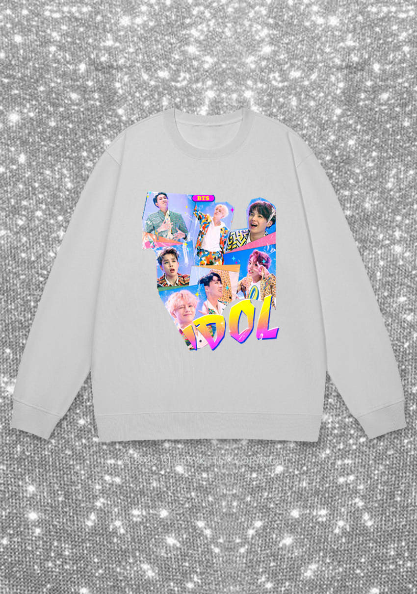 Bangtan Idol Kpop Y2K Sweatshirt Cherrykitten - Image 5