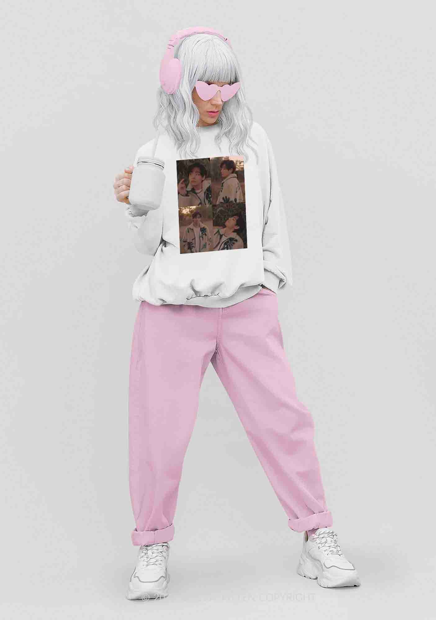 Bangtan Kim Taehyung Kpop Y2K Sweatshirt Cherrykitten - Image 2