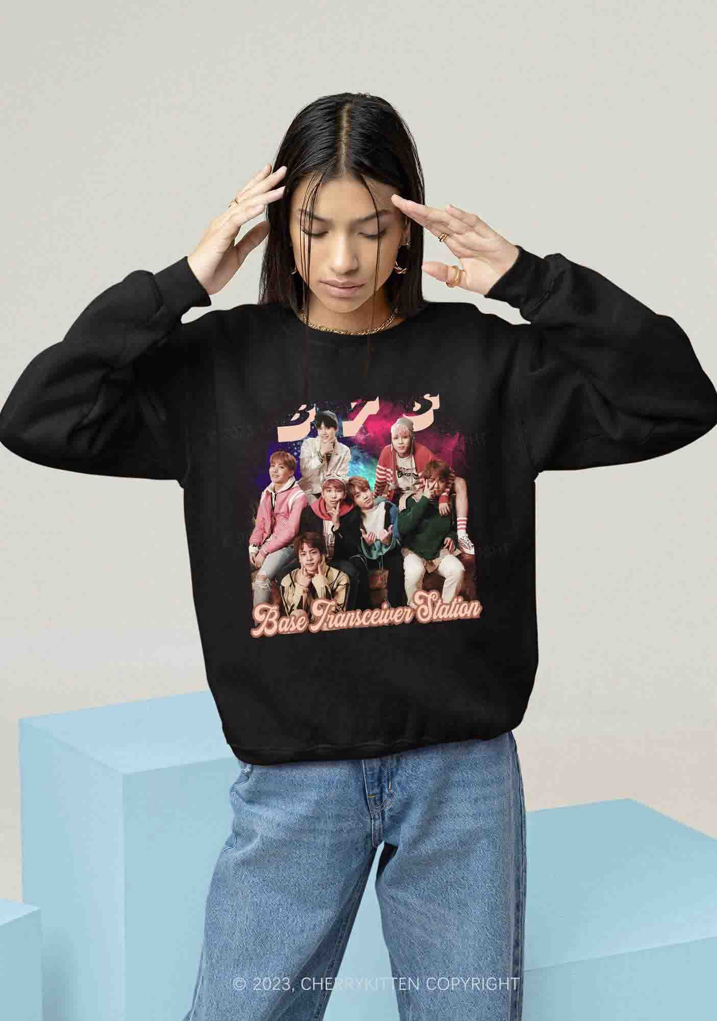 Bangtan Meaning Kpop Y2K Sweatshirt Cherrykitten - Image 2