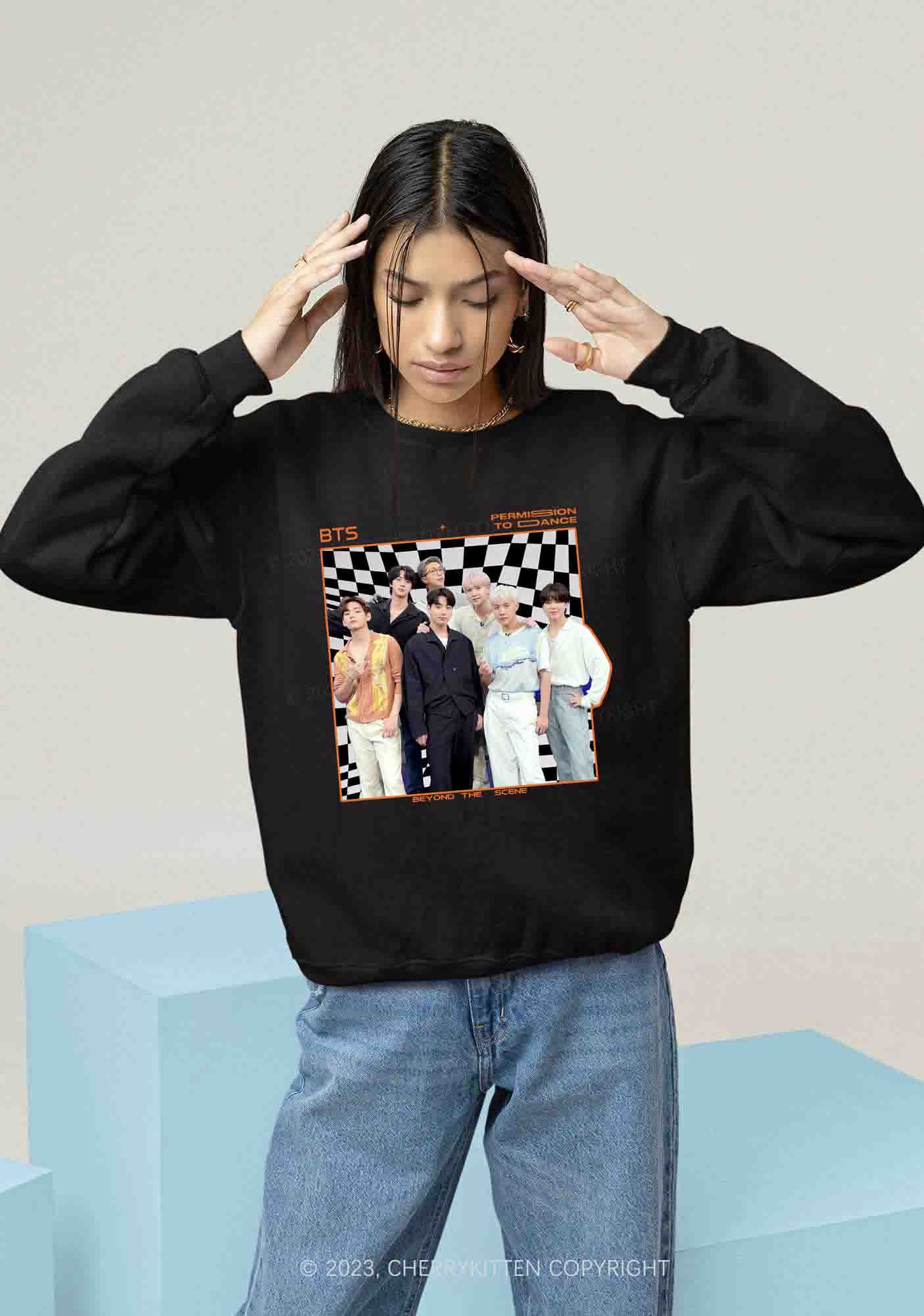 Bangtan Permision To Dance Kpop Y2K Sweatshirt Cherrykitten - Image 2