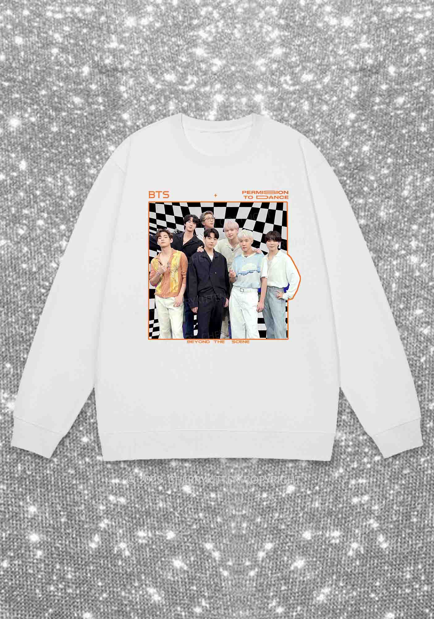Bangtan Permision To Dance Kpop Y2K Sweatshirt Cherrykitten - Image 3