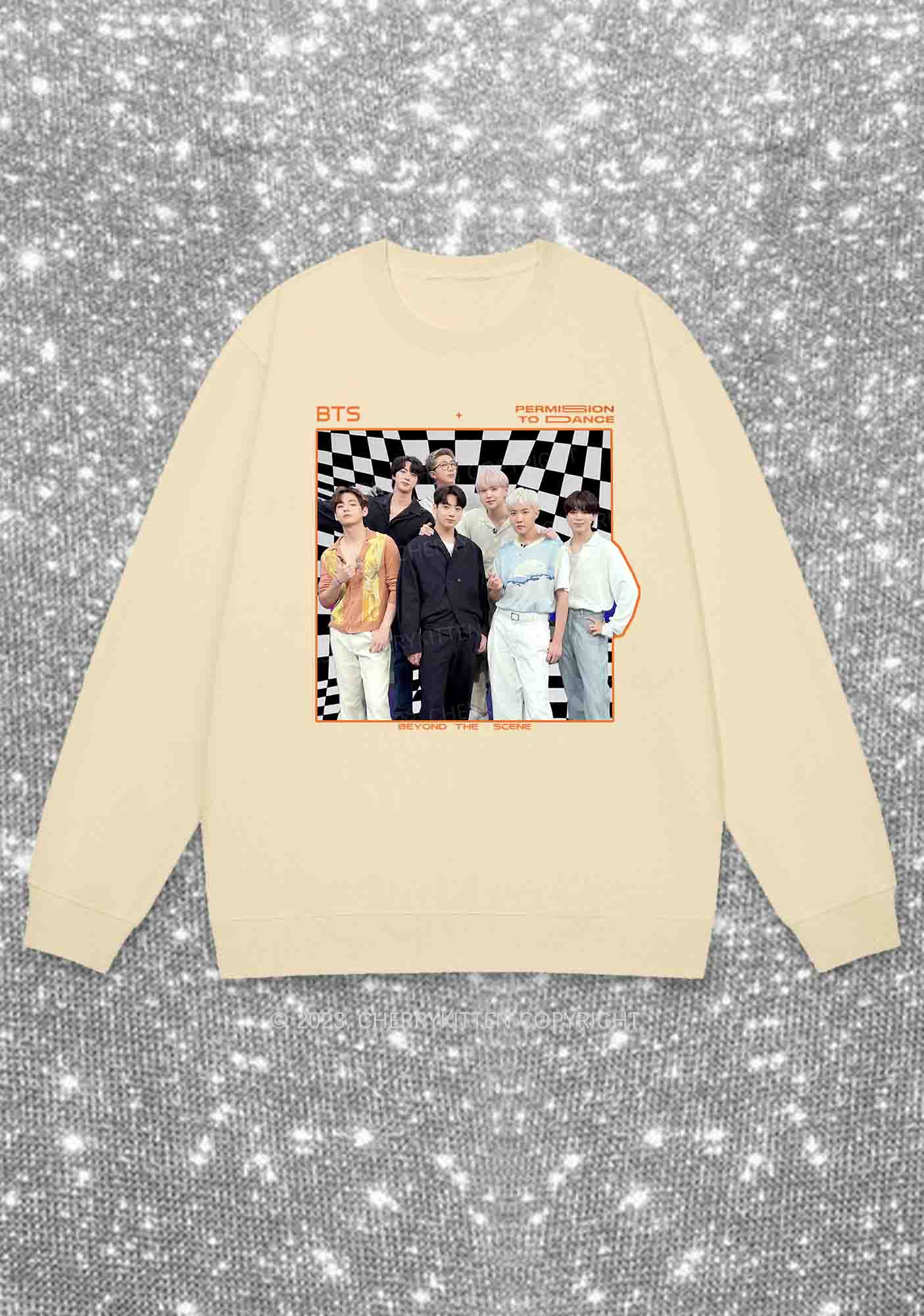 Bangtan Permision To Dance Kpop Y2K Sweatshirt Cherrykitten - Image 4