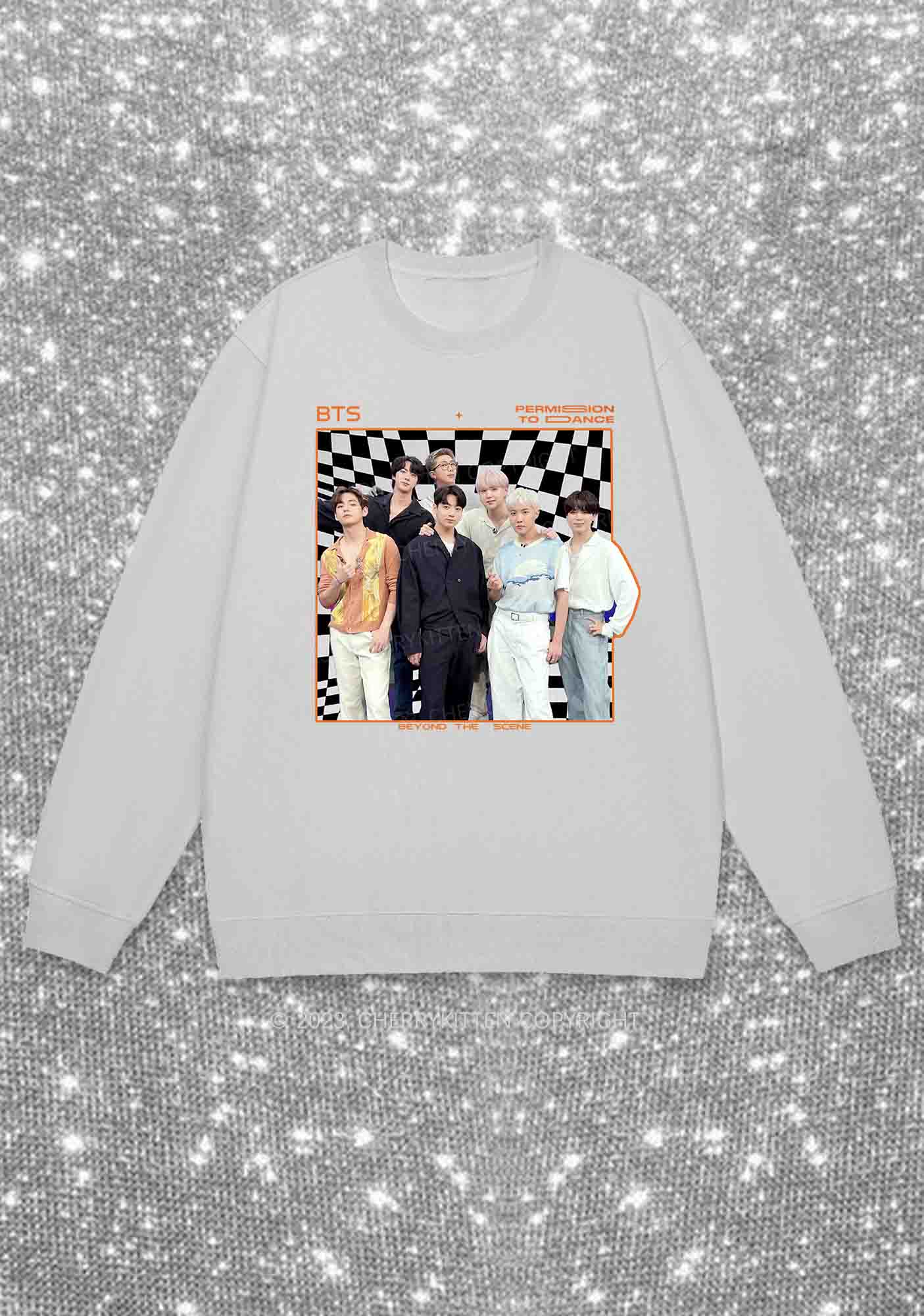 Bangtan Permision To Dance Kpop Y2K Sweatshirt Cherrykitten - Image 5