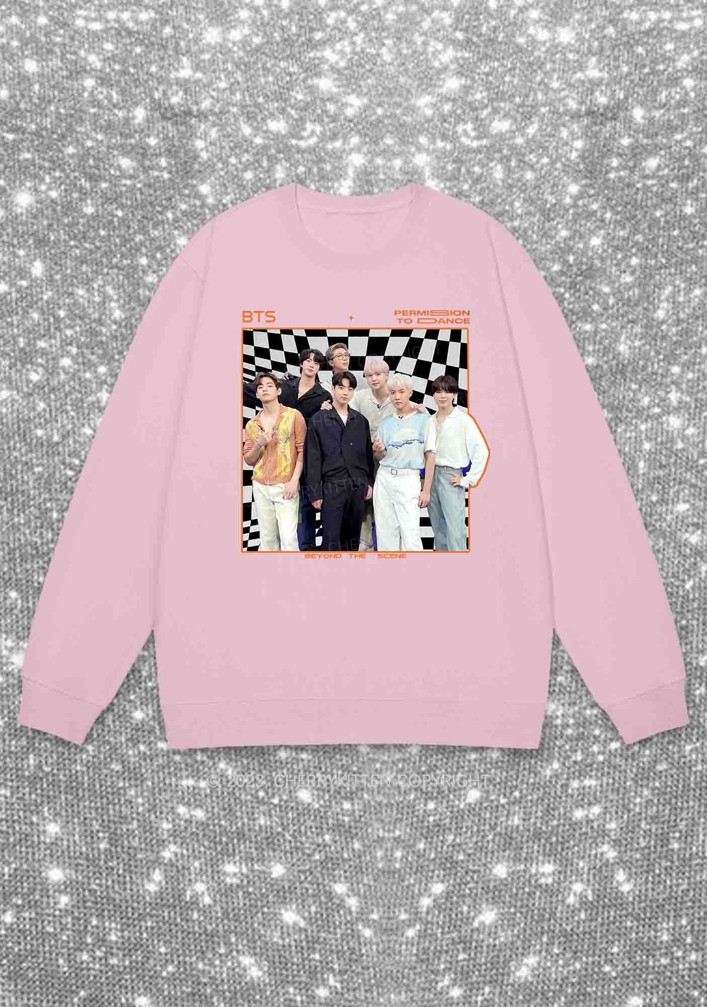 Bangtan Permision To Dance Kpop Y2K Sweatshirt Cherrykitten - Image 6