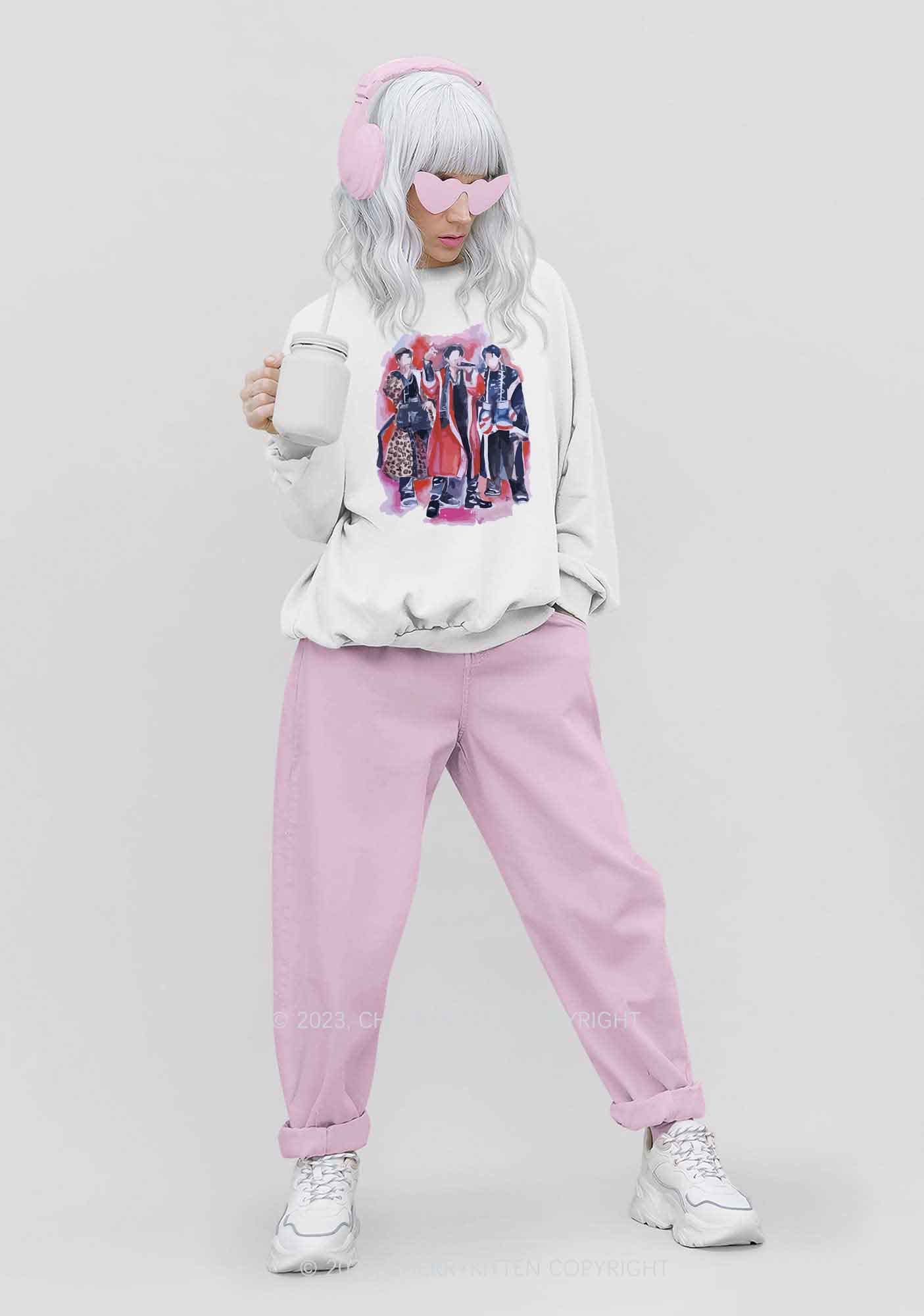 Bangtan Rap Line Kpop Y2K Sweatshirt Cherrykitten - Image 2
