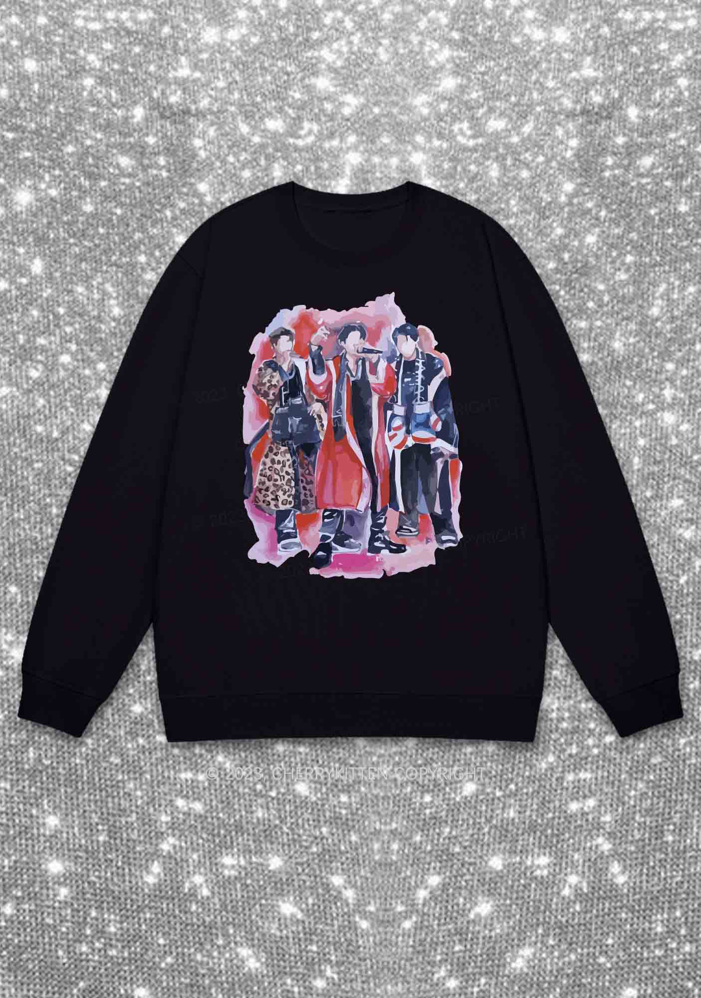 Bangtan Rap Line Kpop Y2K Sweatshirt Cherrykitten - Image 3