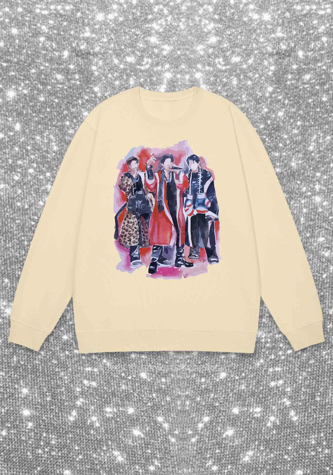 Bangtan Rap Line Kpop Y2K Sweatshirt Cherrykitten - Image 4