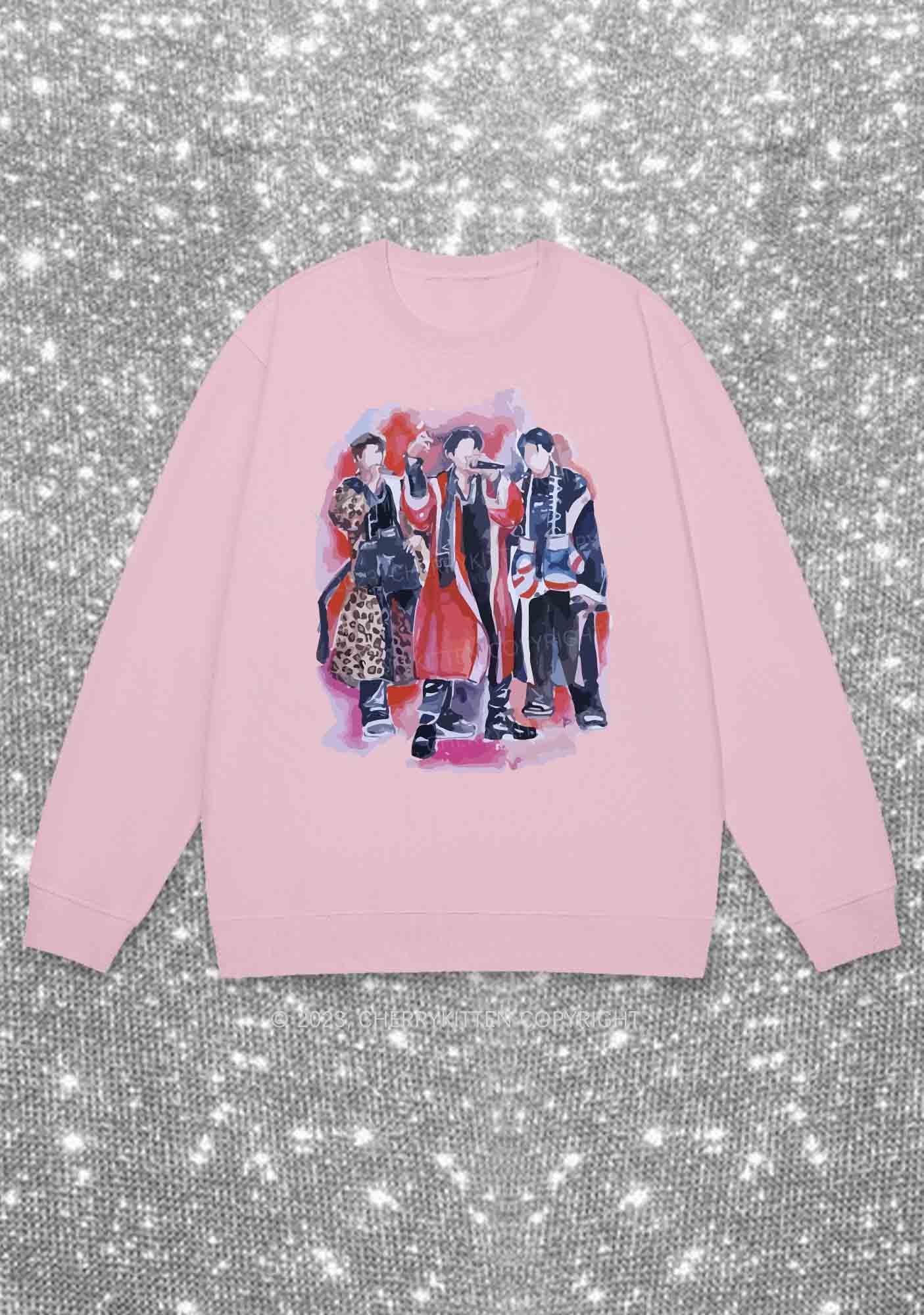 Bangtan Rap Line Kpop Y2K Sweatshirt Cherrykitten - Image 5