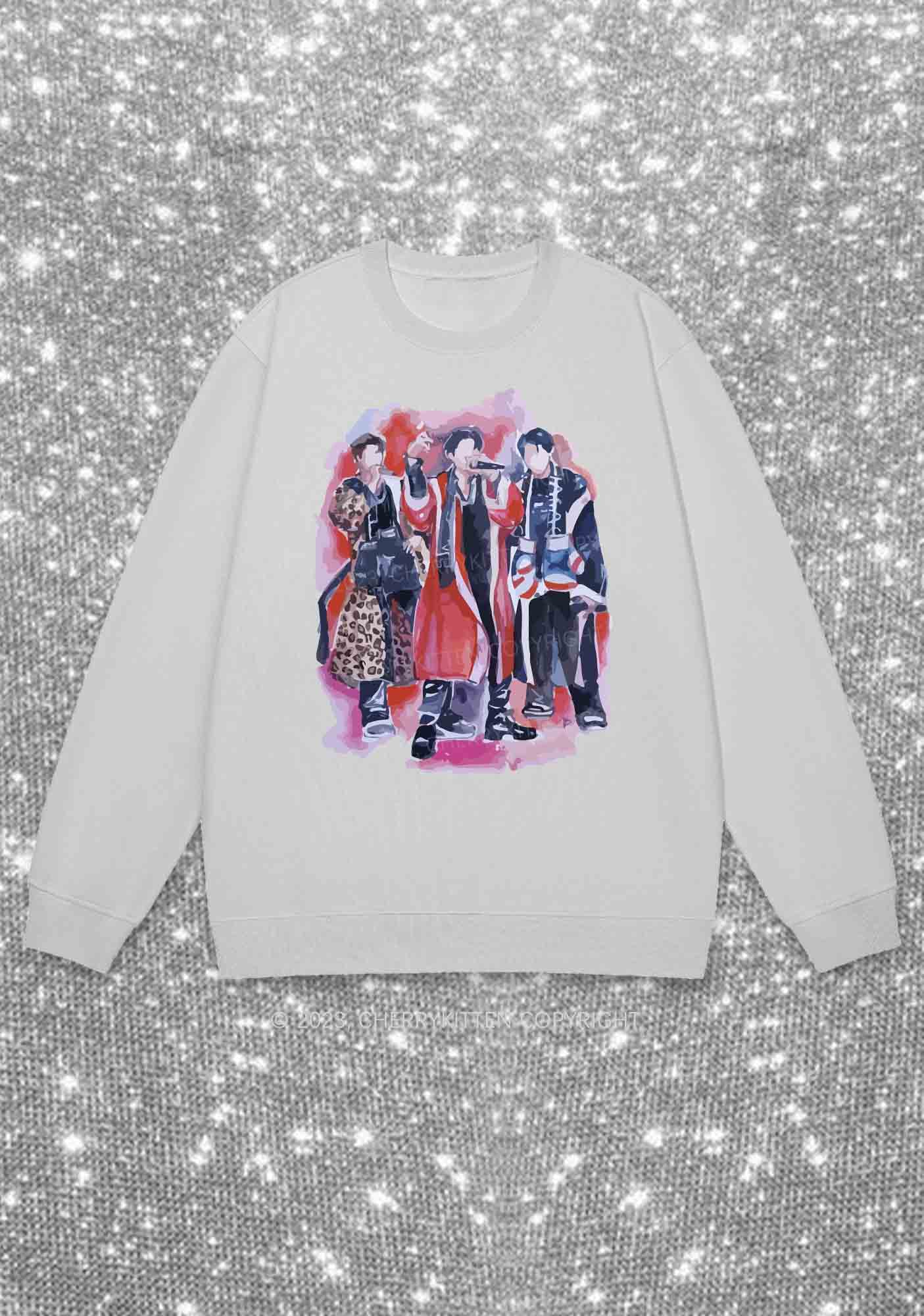 Bangtan Rap Line Kpop Y2K Sweatshirt Cherrykitten - Image 6