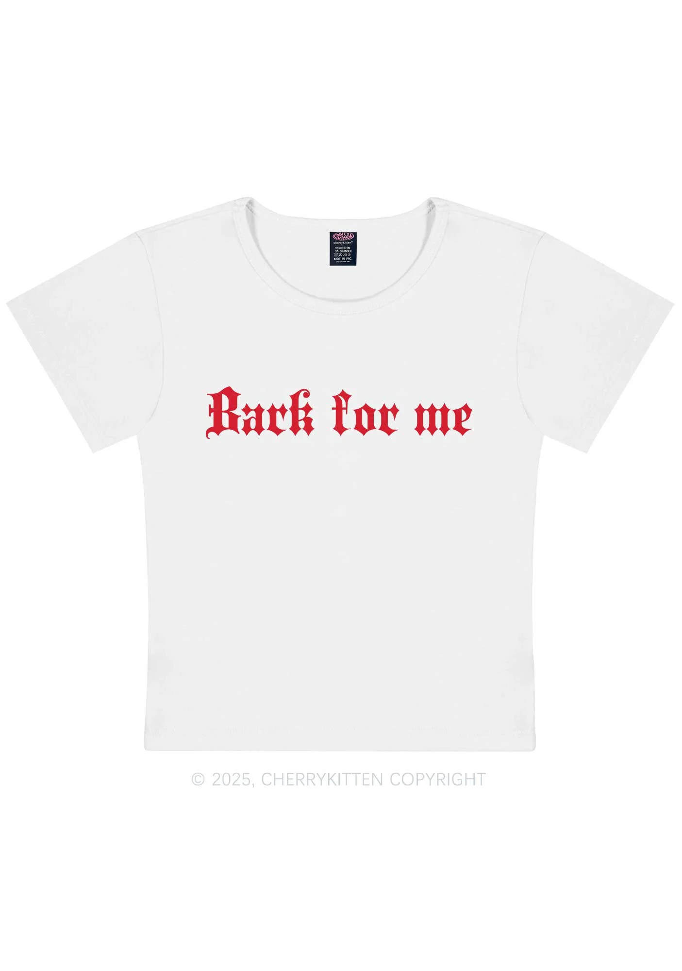 Bark For Me Y2K Baby Tee Cherrykitten - Image 4