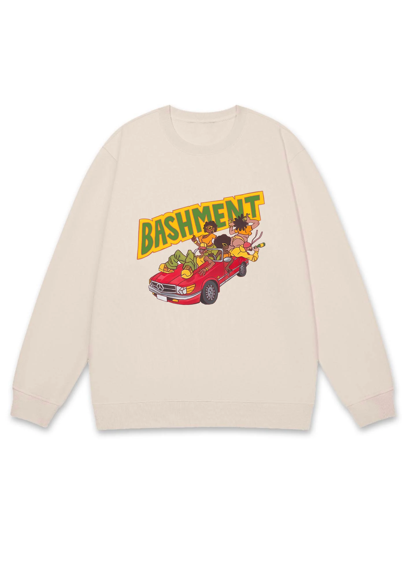 Bashment Red Car Y2K Sweatshirt - Image 3