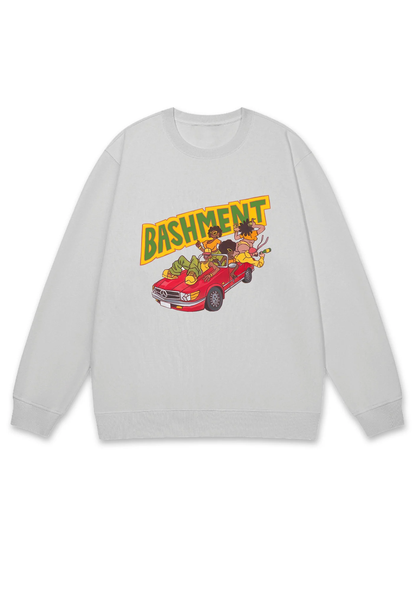 Bashment Red Car Y2K Sweatshirt - Image 4