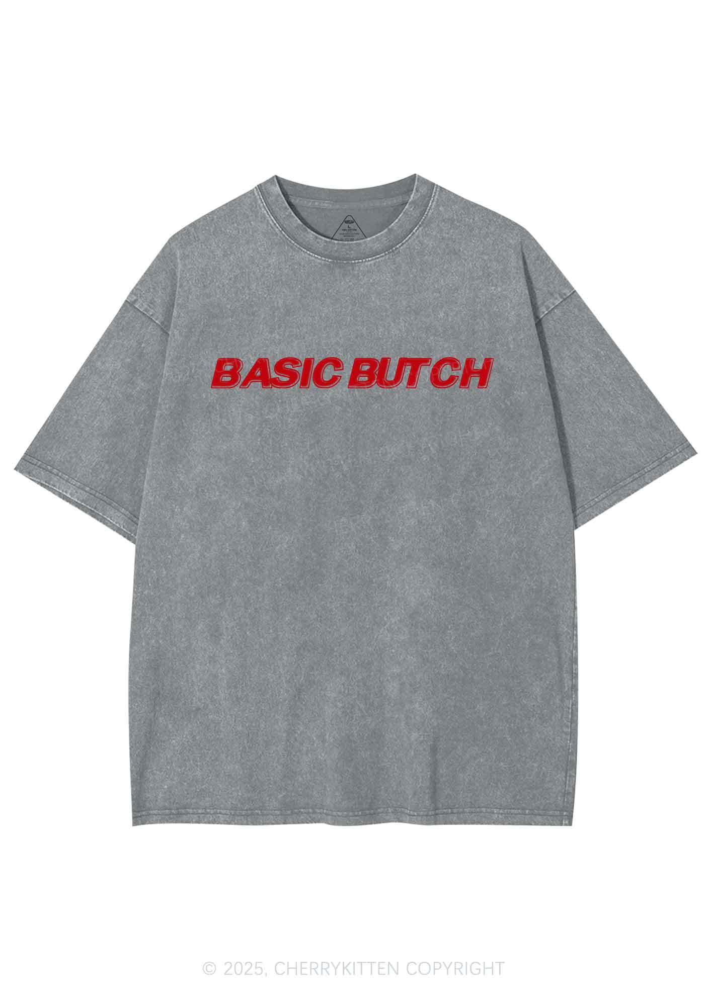 Basic Butch Y2K Shirts Washed Tee Cherrykitten - Image 8
