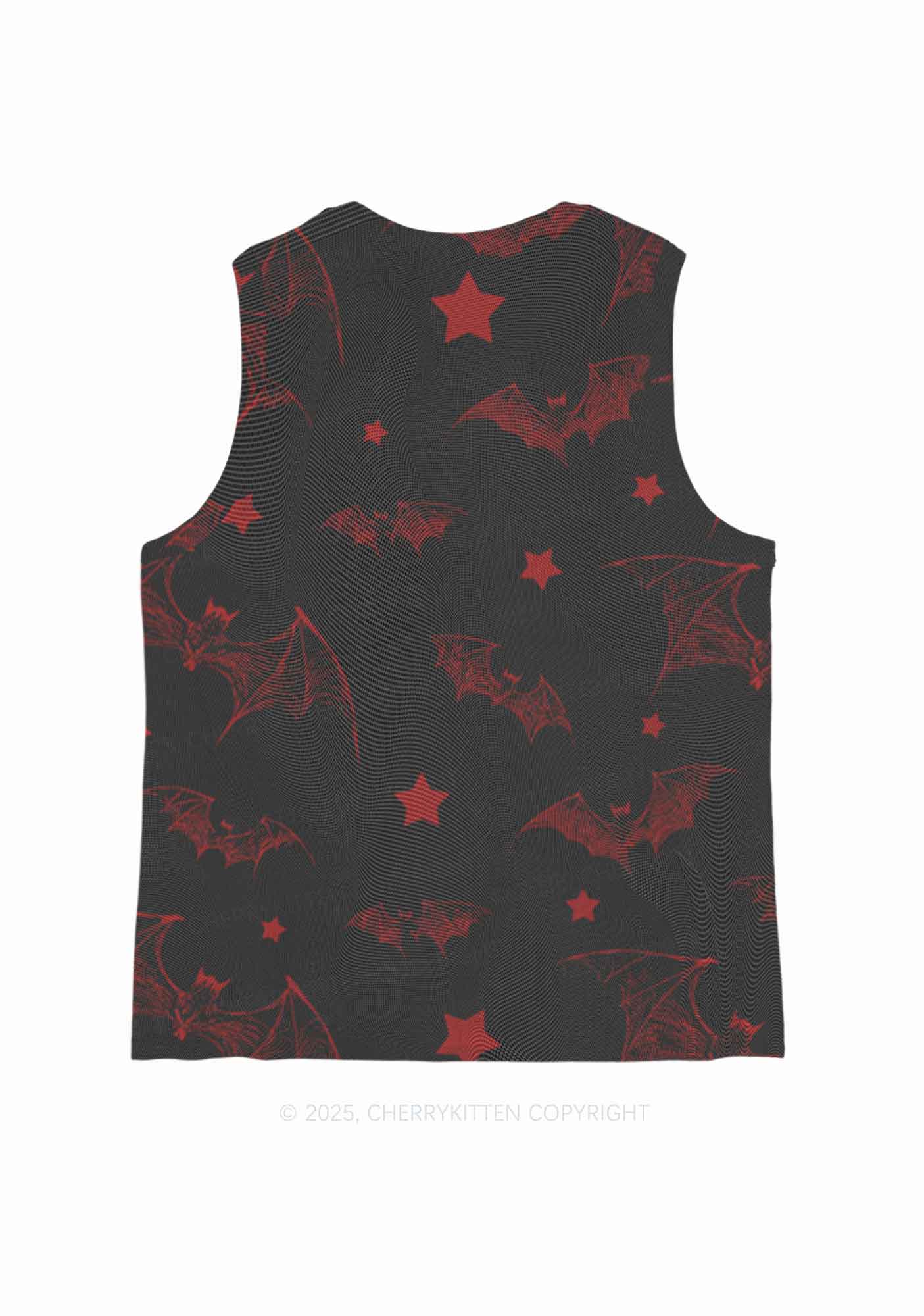 Bat And Star Y2K Mesh Muscle Tank Cherrykitten - Image 4