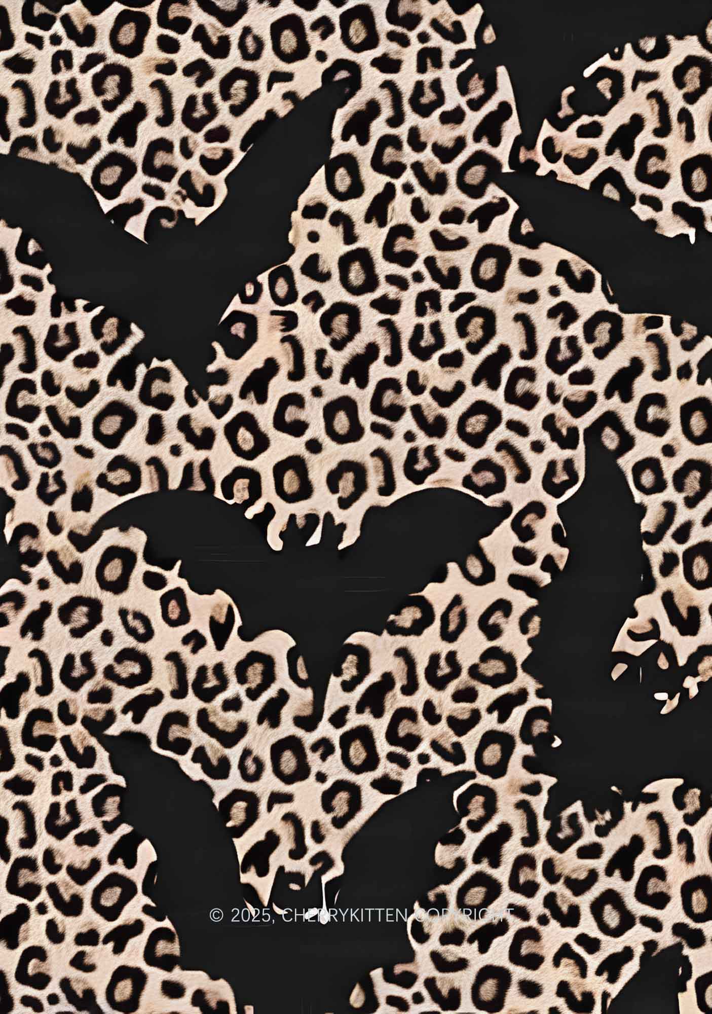 Bat Leopard Y2K Print Mini Layered Skirt Cherrykitten - Image 2